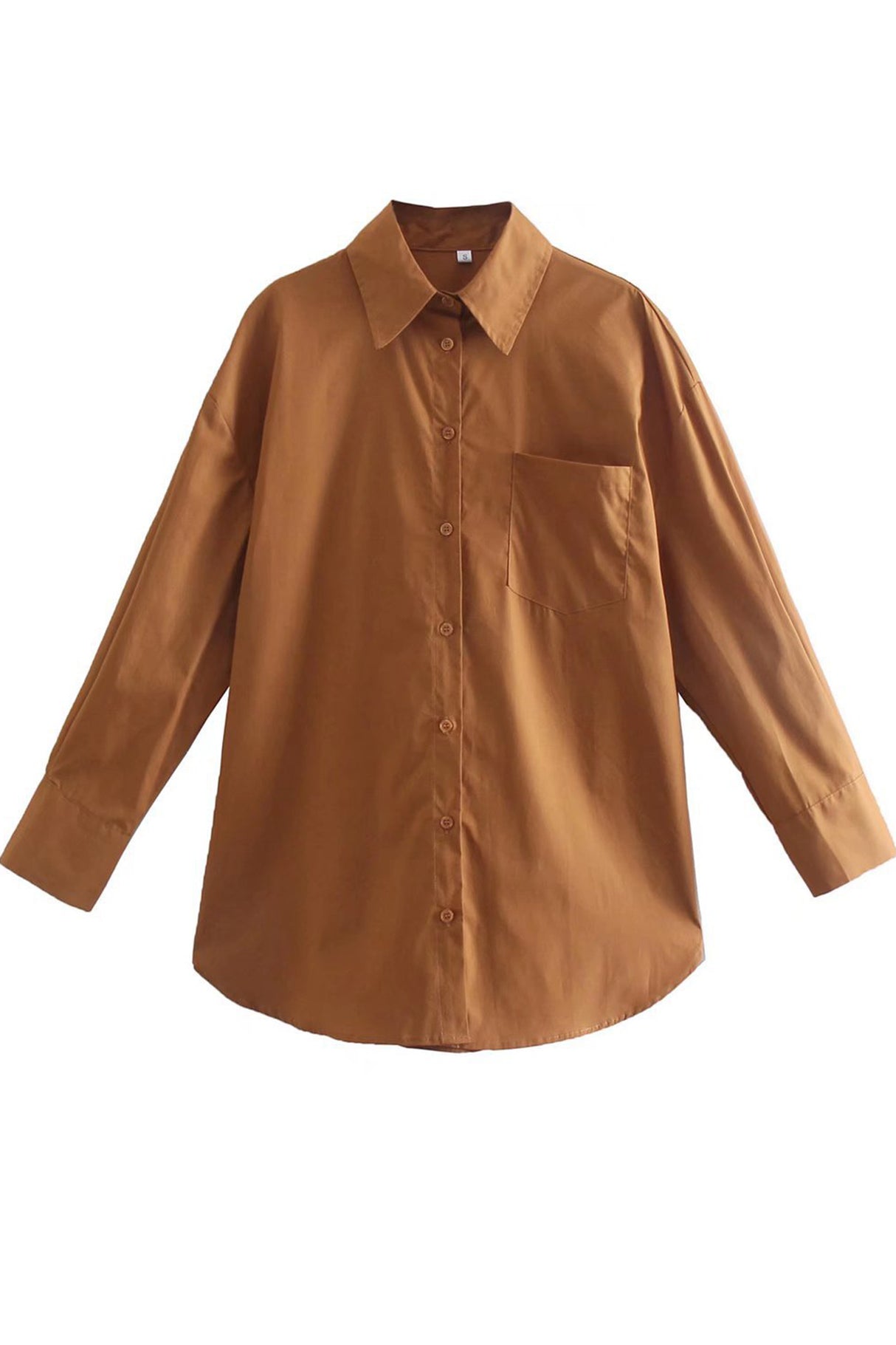 Candy Color Mid-length Cotton Blouse