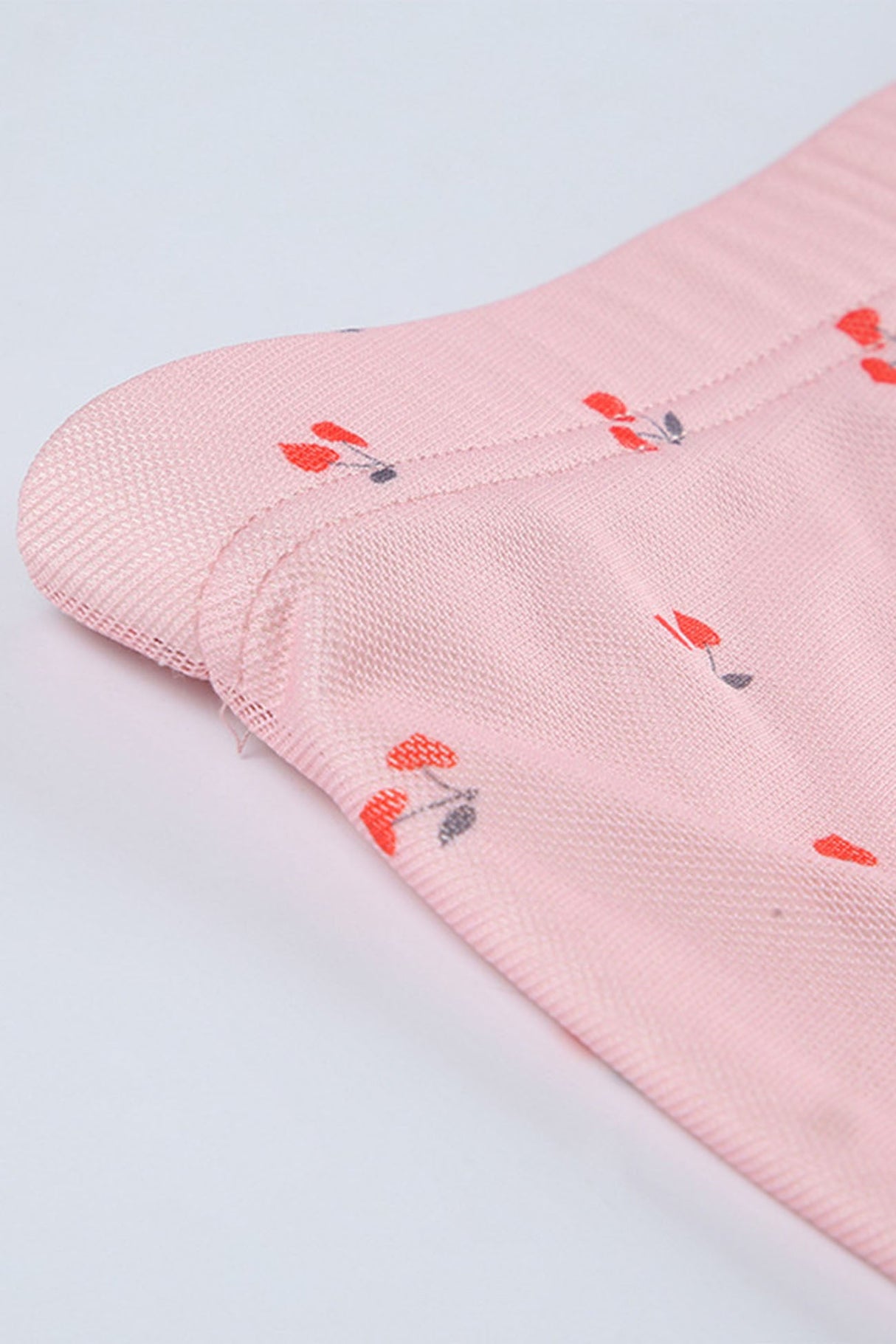 Arolora cherry-printed-mesh-mini-skirt