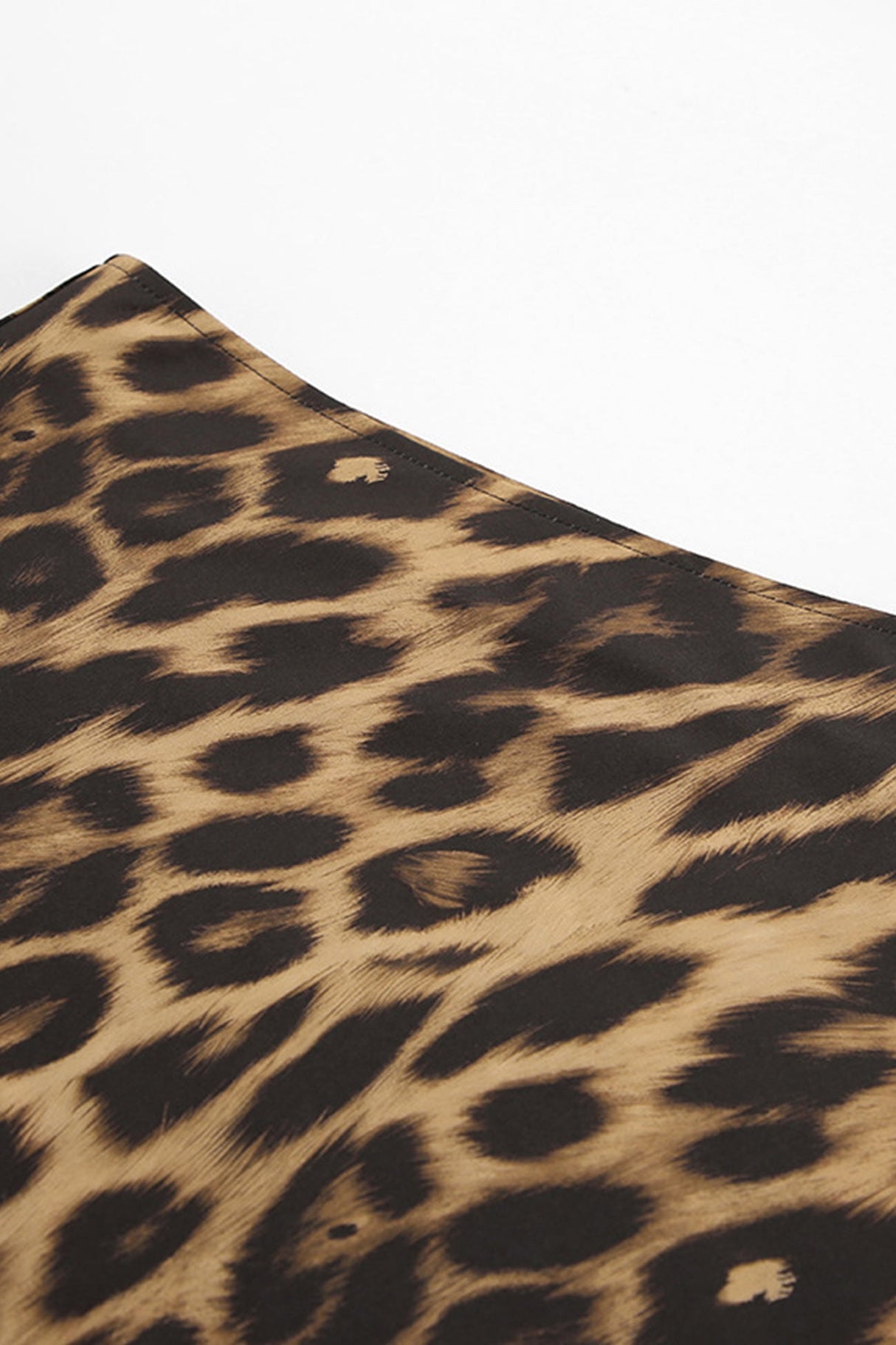 Arolora chiffon-leopard-print-fishtail-midi-skirt