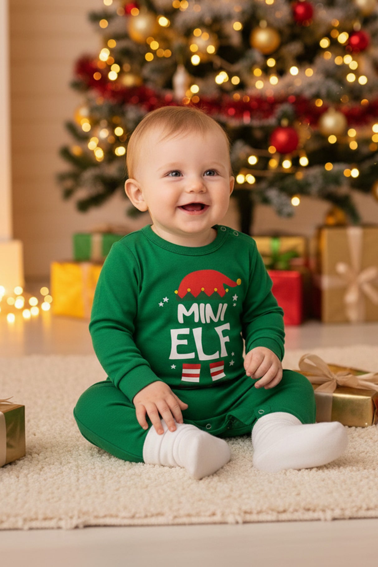 Christmas Elf Print Family Pajama Sets