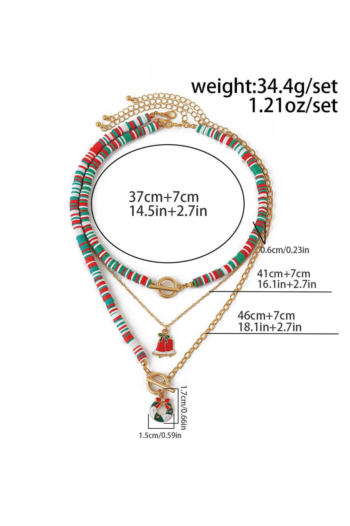 Christmas Three-layer Necklace