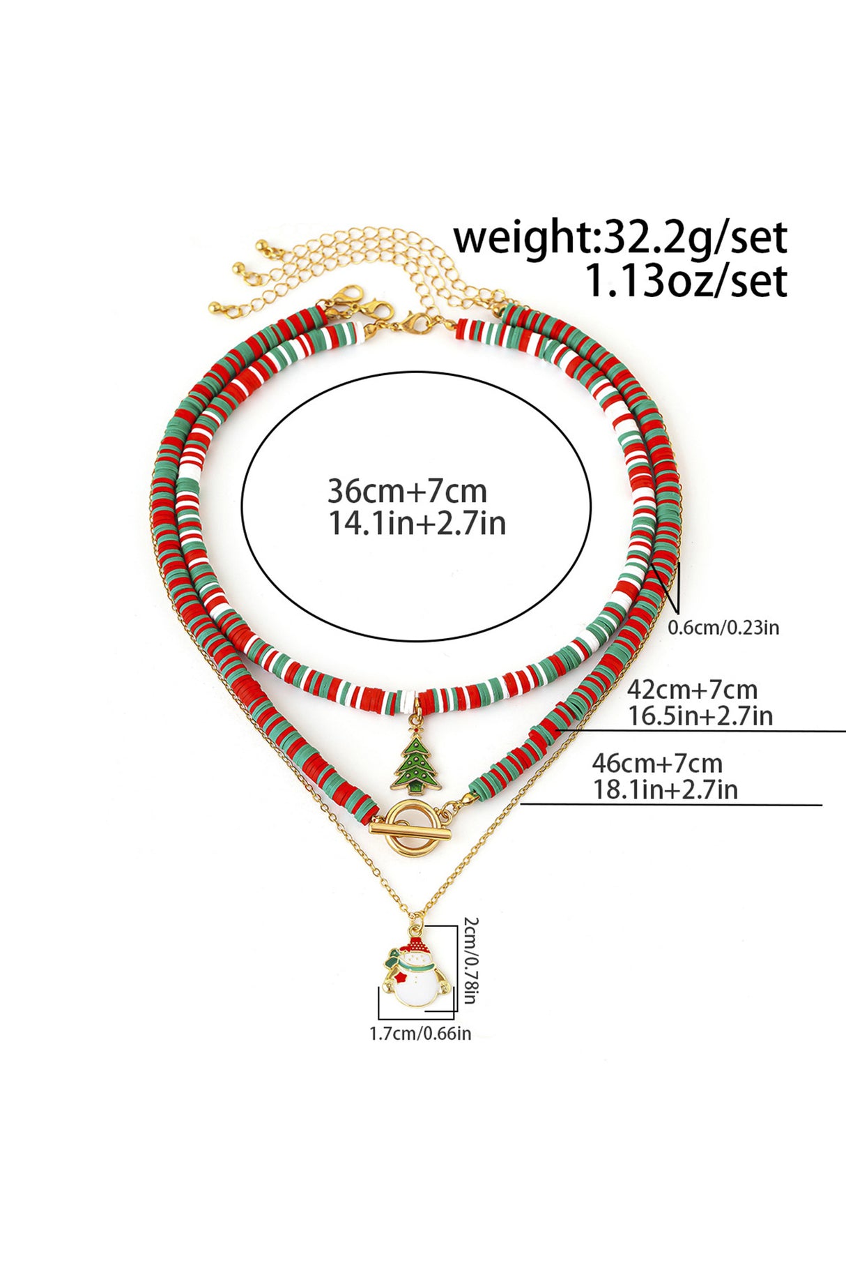 Christmas Three-layer Necklace