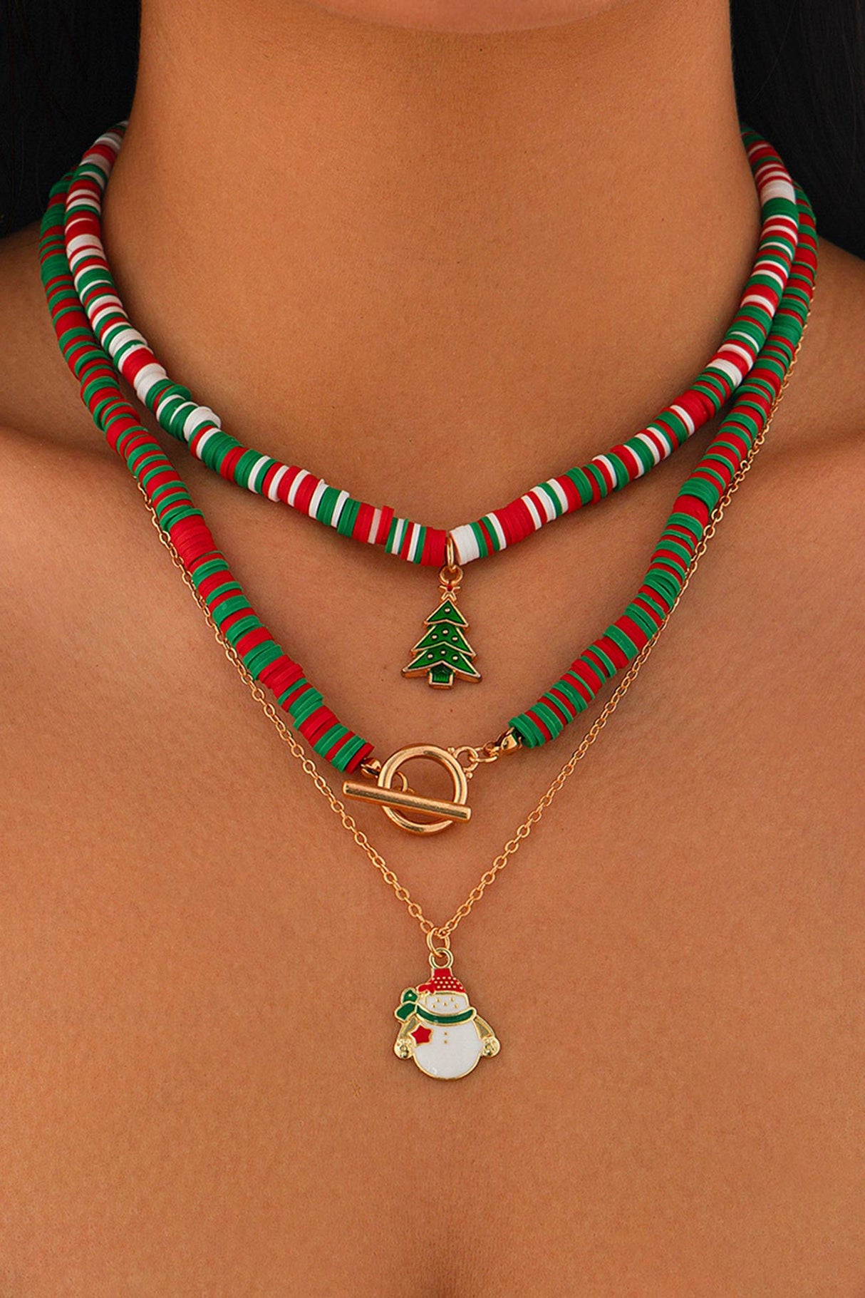 Christmas Three-layer Necklace