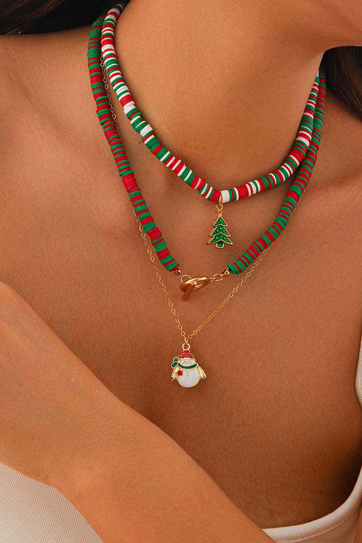 Christmas Three-layer Necklace