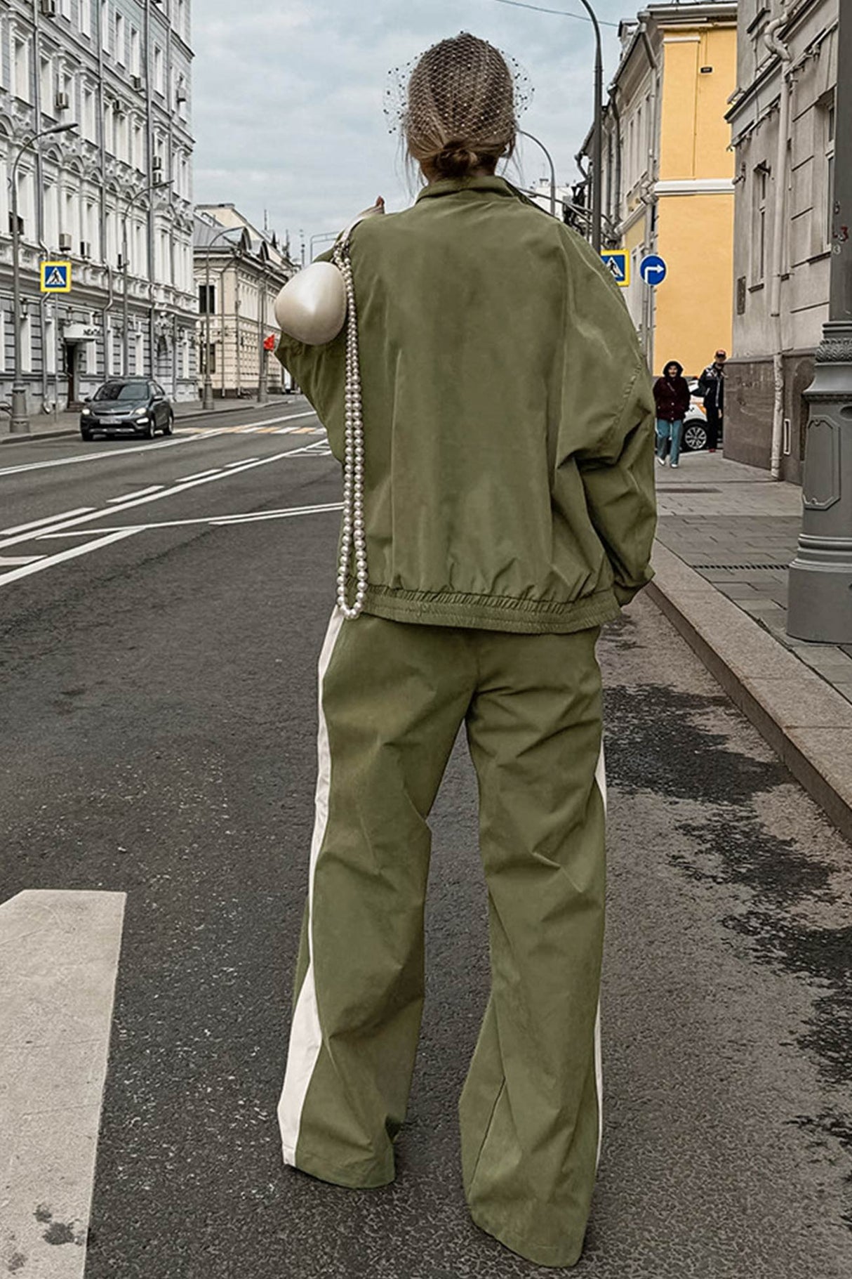 Contrast Stand Neck Tracksuits