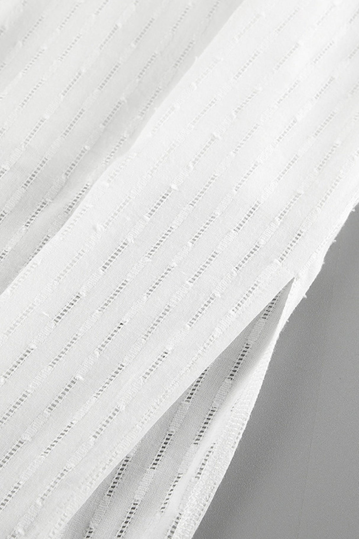 Cotton Ruffle Sleeve Slit Pants Suits