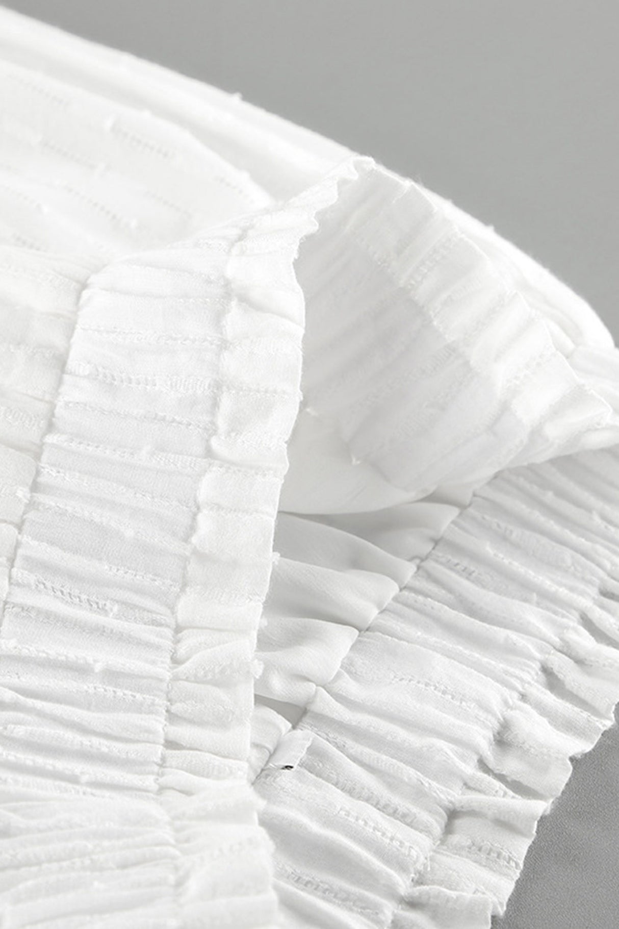 Cotton Ruffle Sleeve Slit Pants Suits