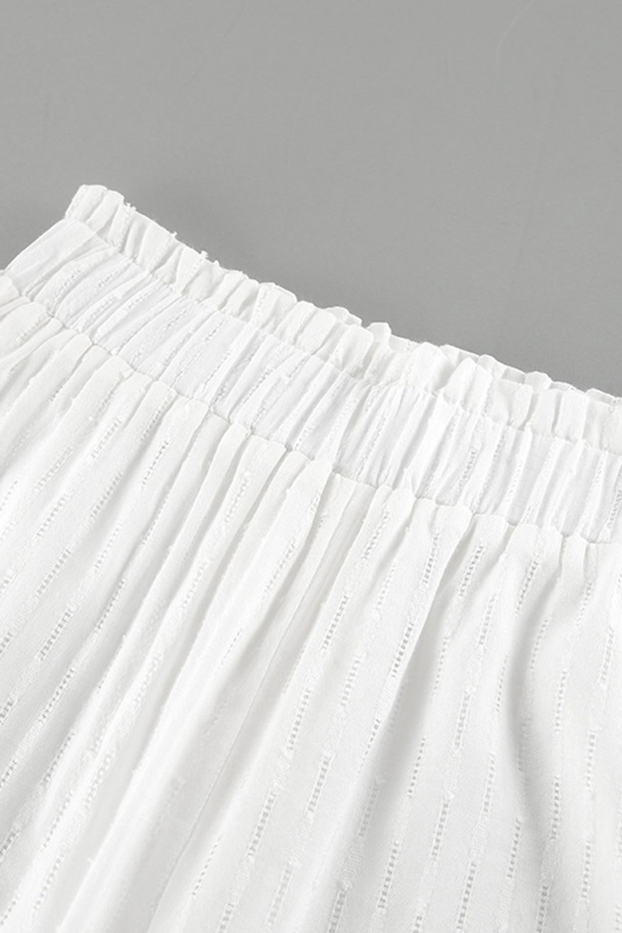 Cotton Ruffle Sleeve Slit Pants Suits