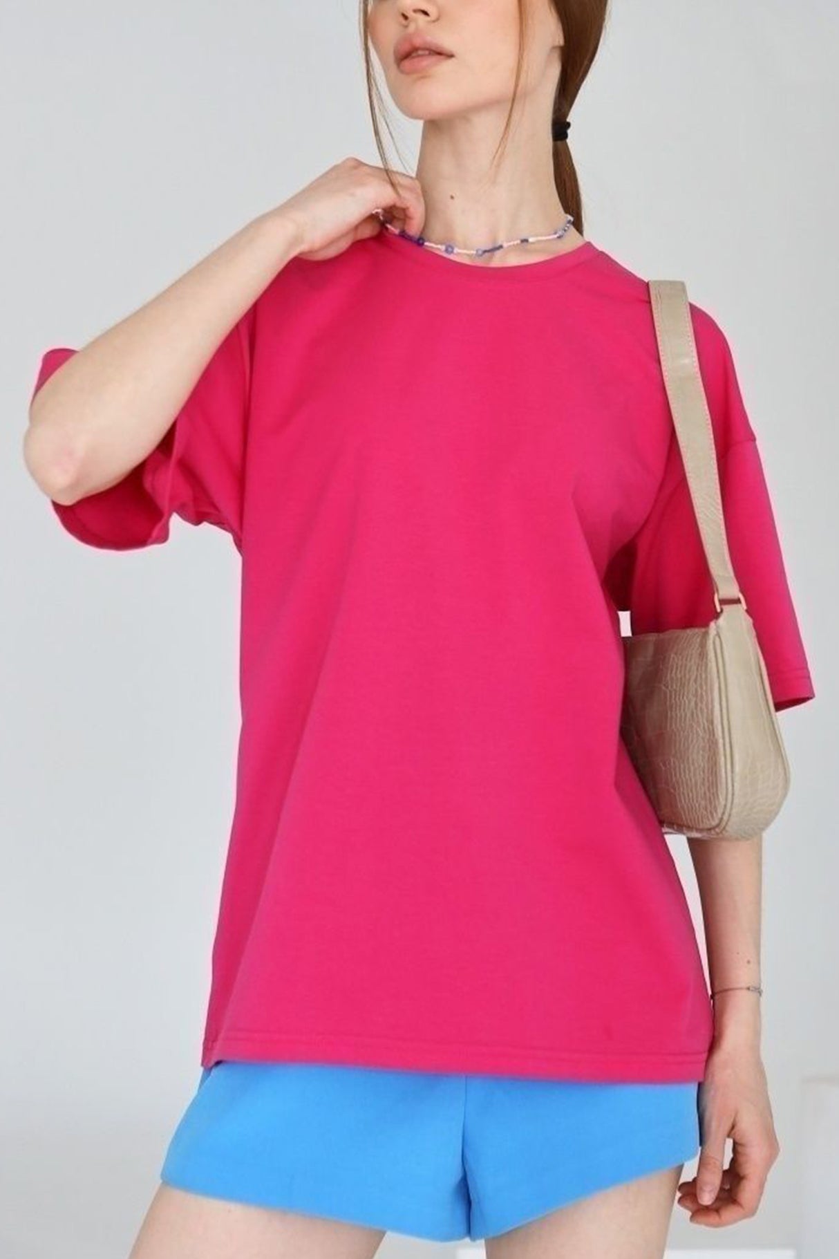 Cotton Solid Loose T-shirt