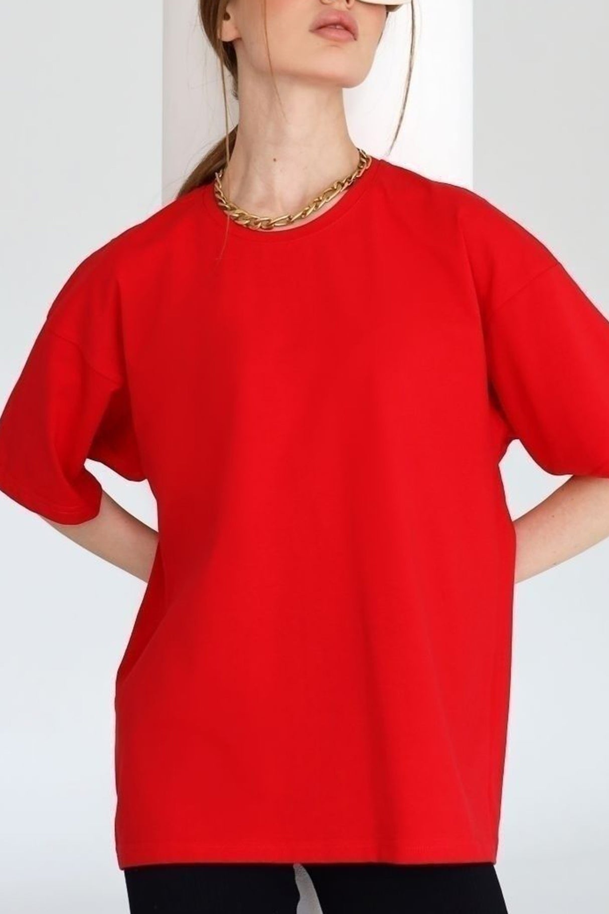 Cotton Solid Loose T-shirt