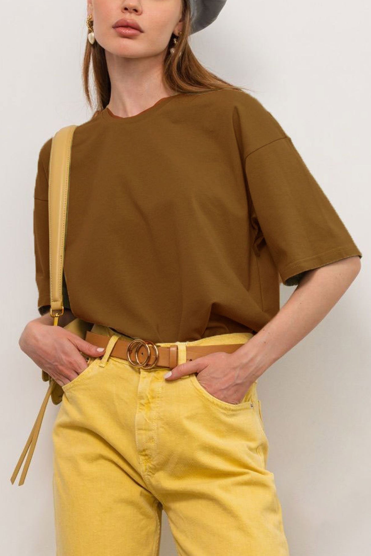 Cotton Solid Loose T-shirt