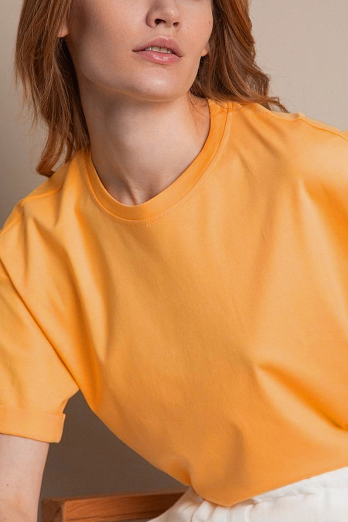 Cotton Solid Loose T-shirt