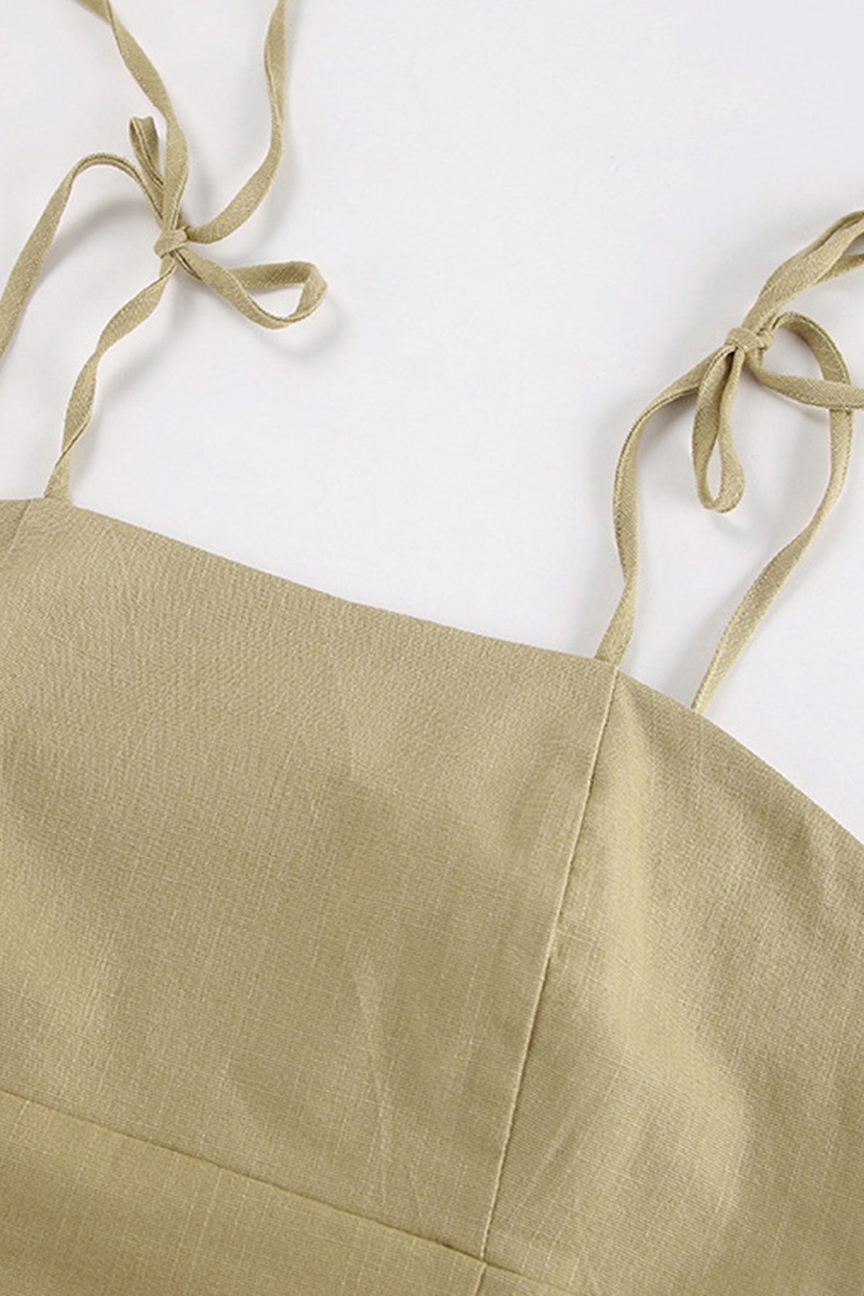 Arolora cotton-tie-straps-cami-tops-pants-suits