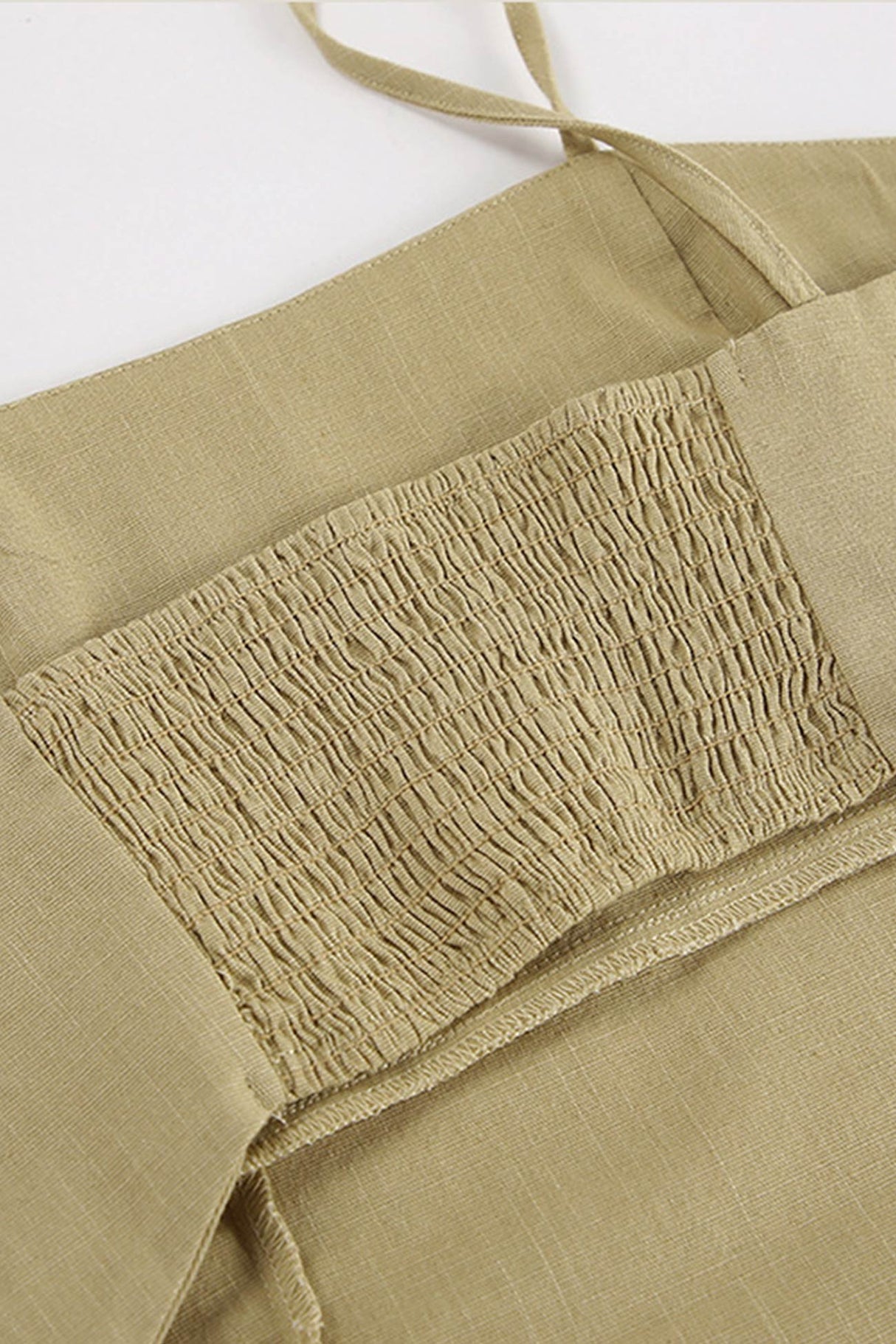 Arolora cotton-tie-straps-cami-tops-pants-suits