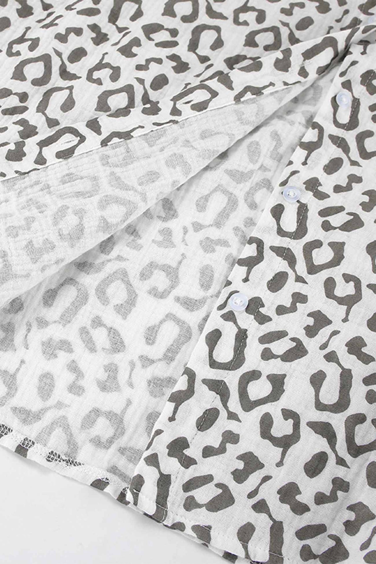 Arolora cotton-leopard-shirt-long-pants-two-piece-set