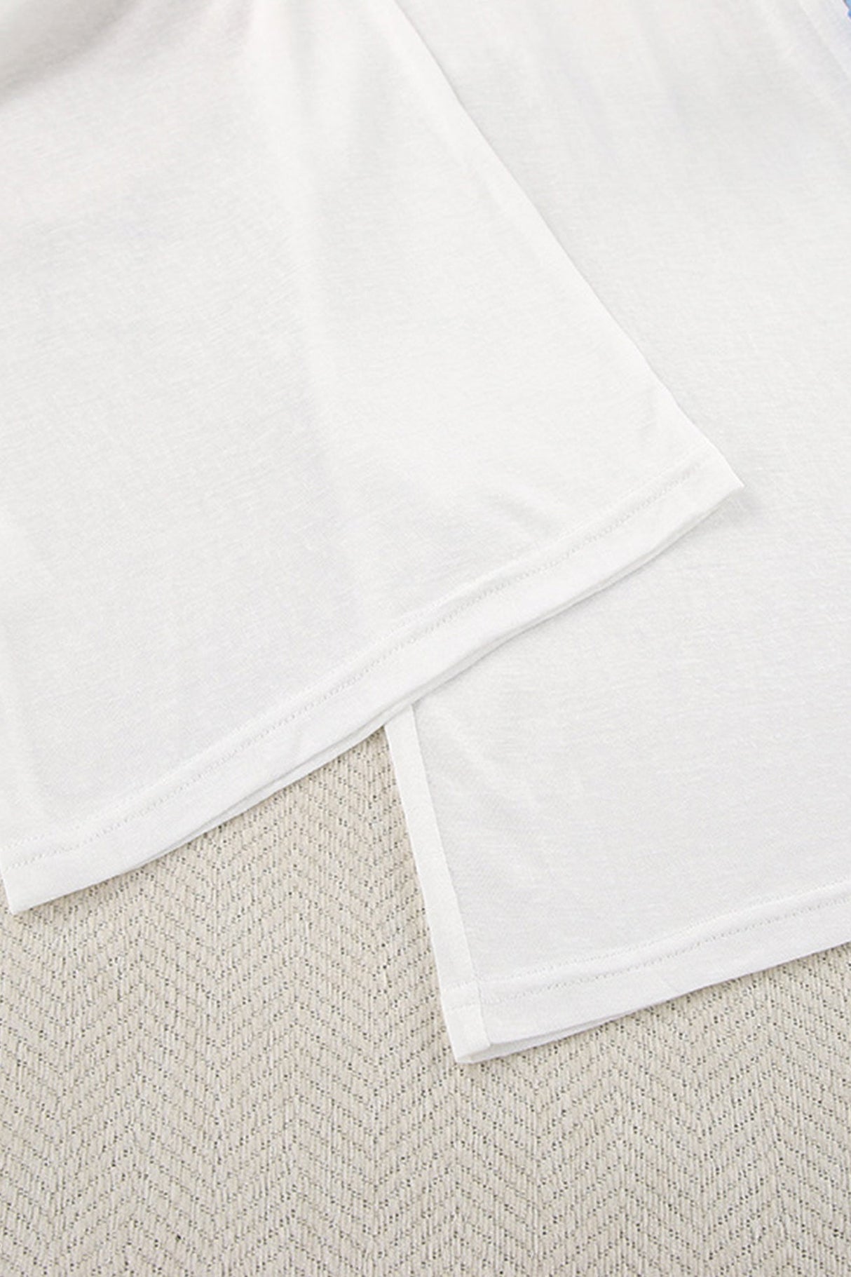 Arolora crew-neck-long-flare-sleeve-loungewear