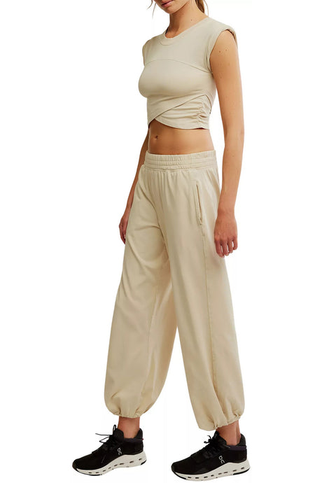 Arolora Crossover Crop Top Two-piece Outfit