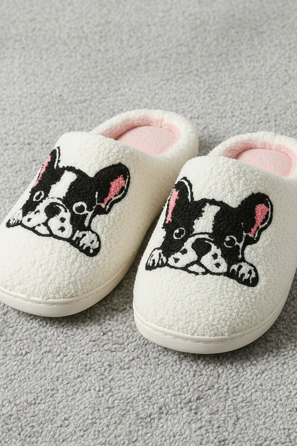 Dogs Cats Prints Plush Slippers