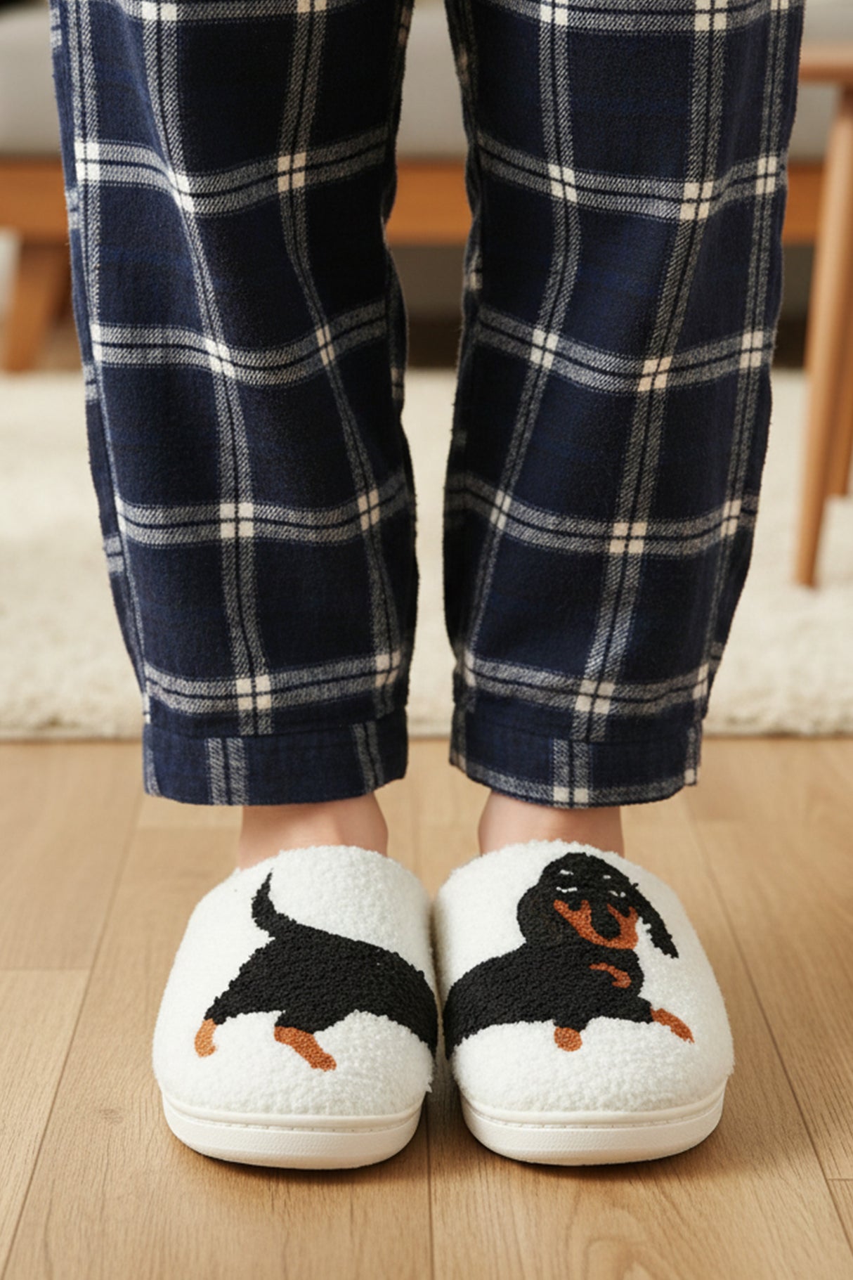 Dogs Cats Prints Plush Slippers