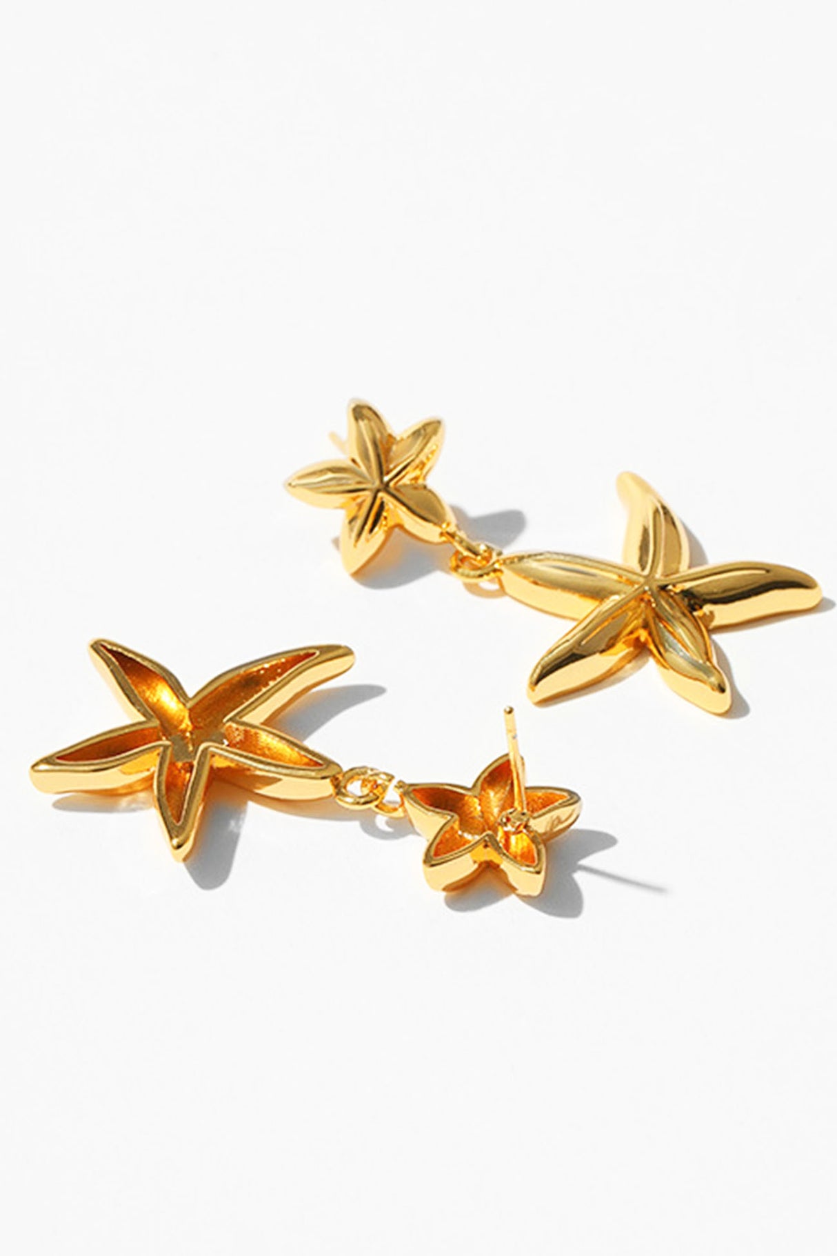 Duble Starfish Stud Earrings