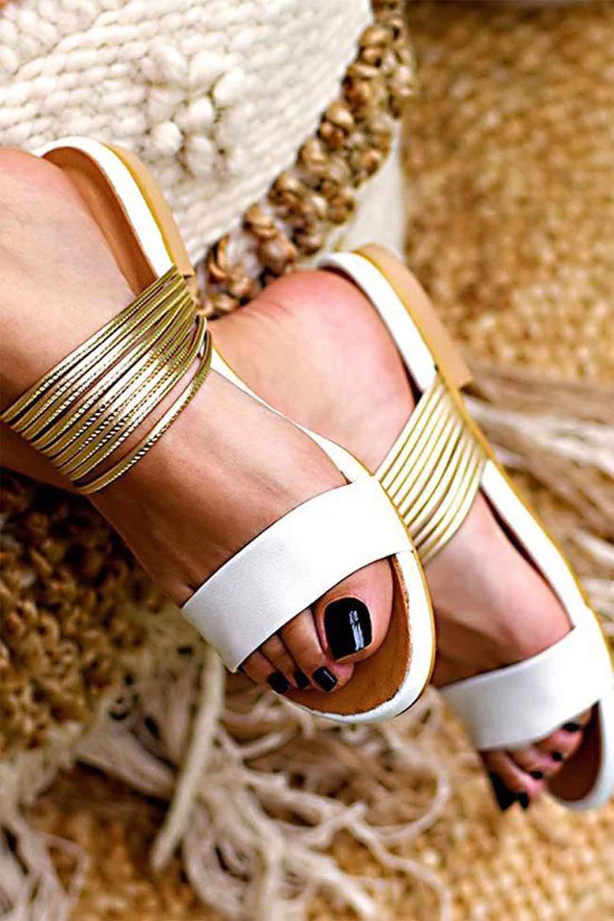 Open Toe Strap Slide Sandals