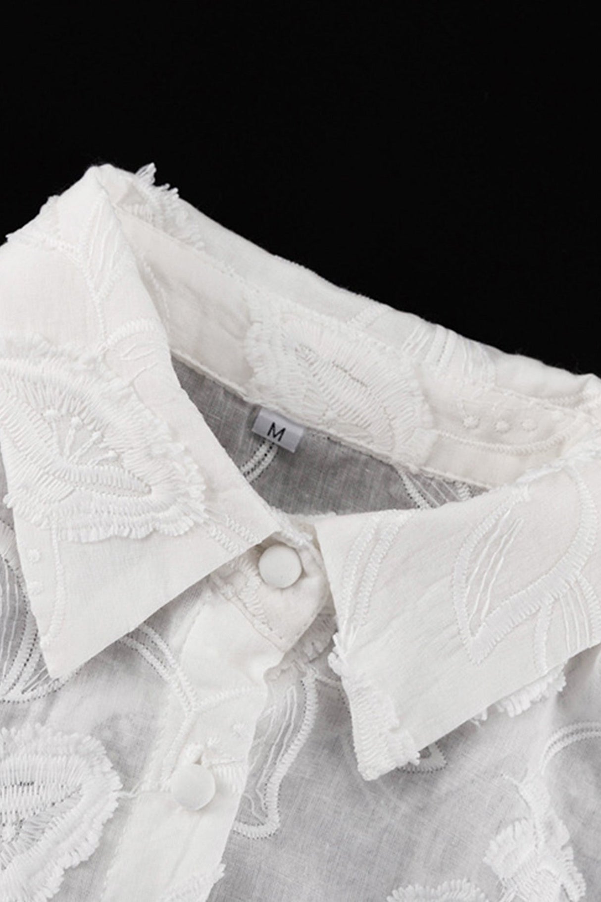 Arolora floral-embroidery-long-sleeve-shirt-suits