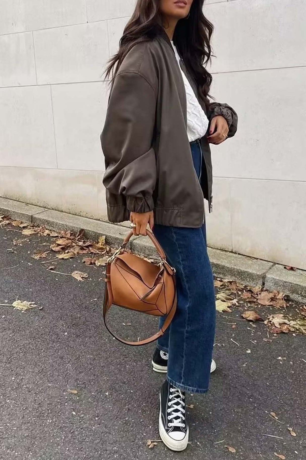 Arolora front-zip-oversized-bomber-jacket