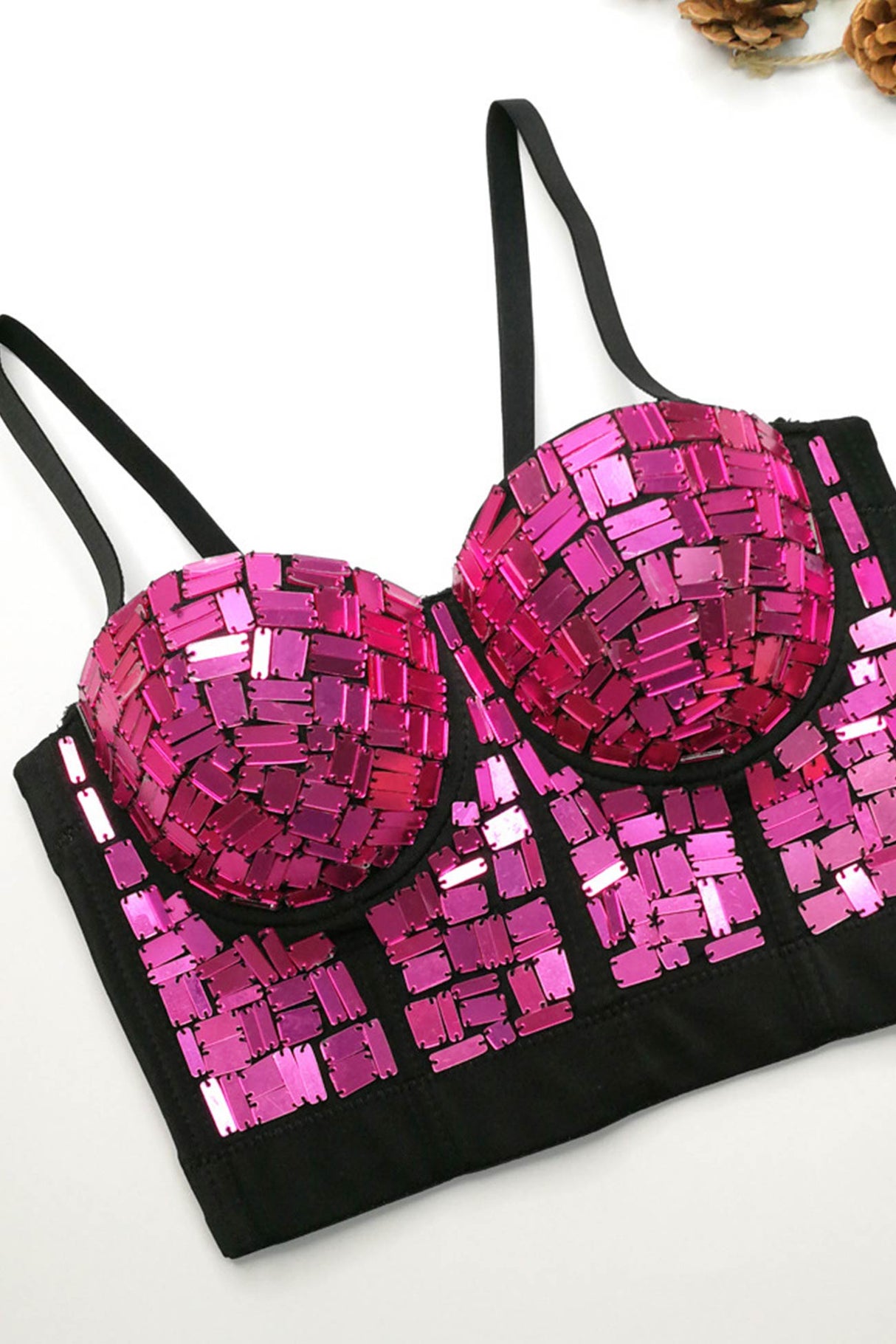 Glass Sequin Corset Cami Top