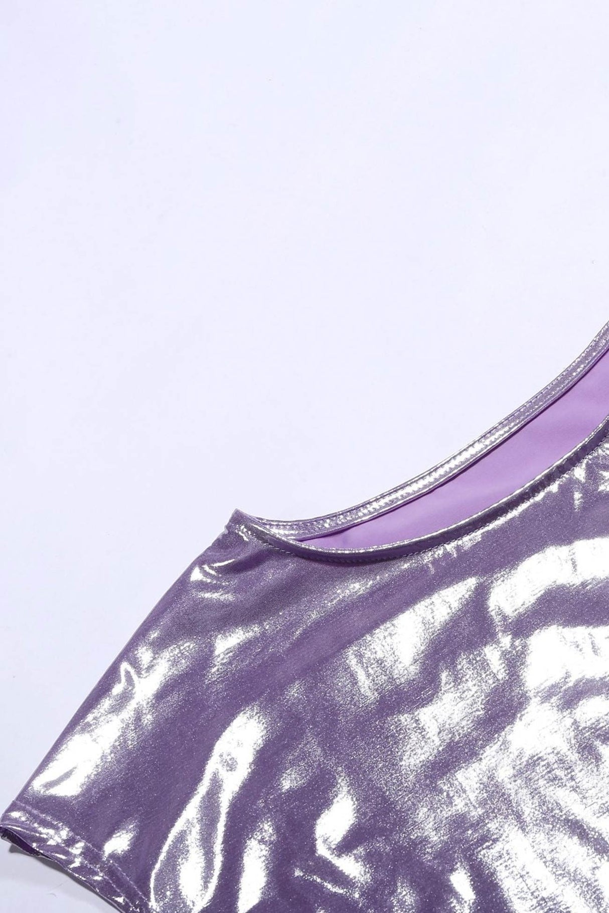 Arolora Glossy Vest Wide Leg Pants Set