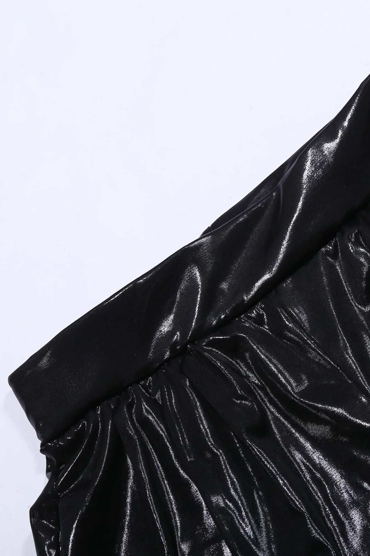 Arolora Glossy Vest Wide Leg Pants Set