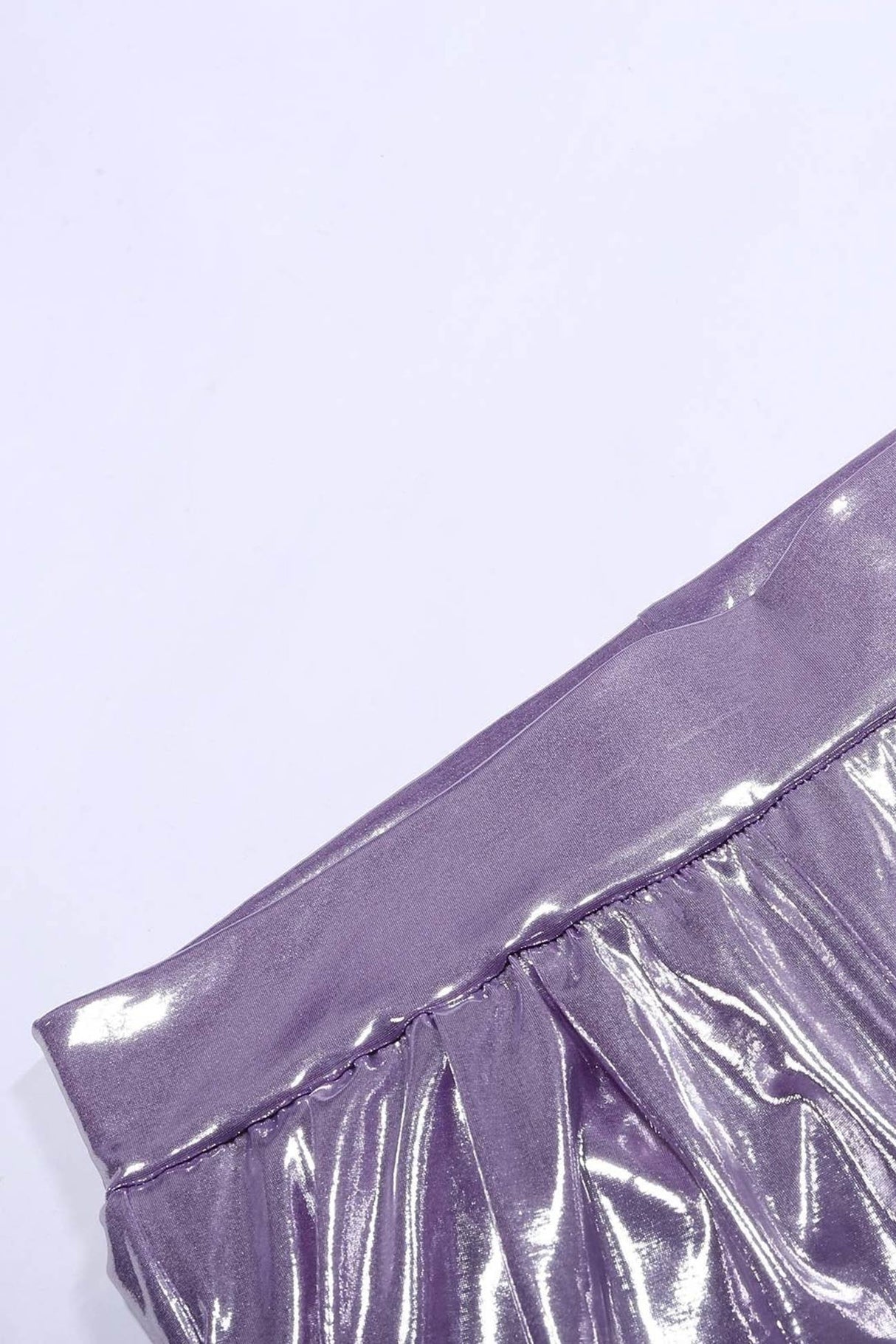 Arolora Glossy Vest Wide Leg Pants Set