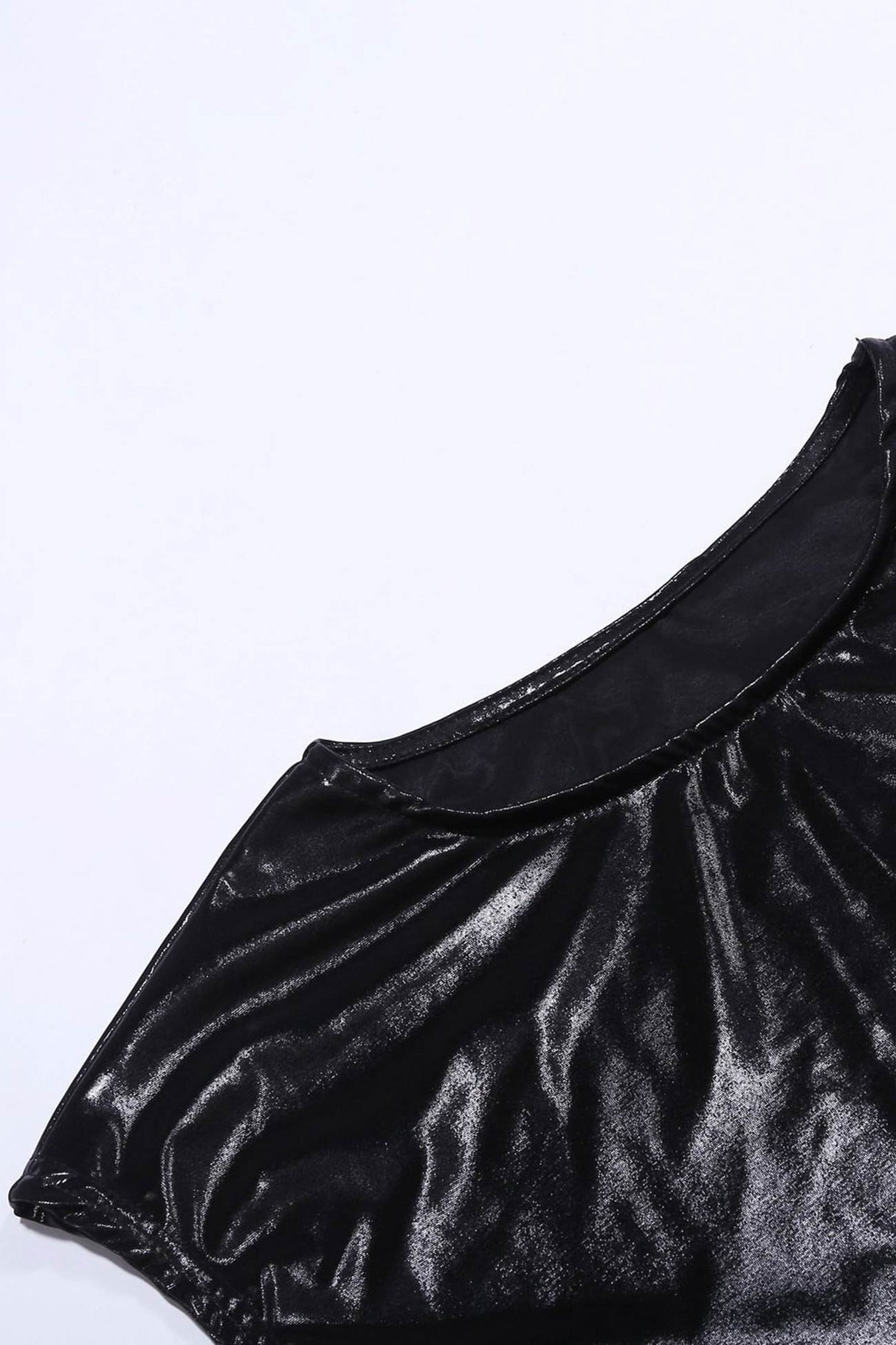 Arolora Glossy Vest Wide Leg Pants Set