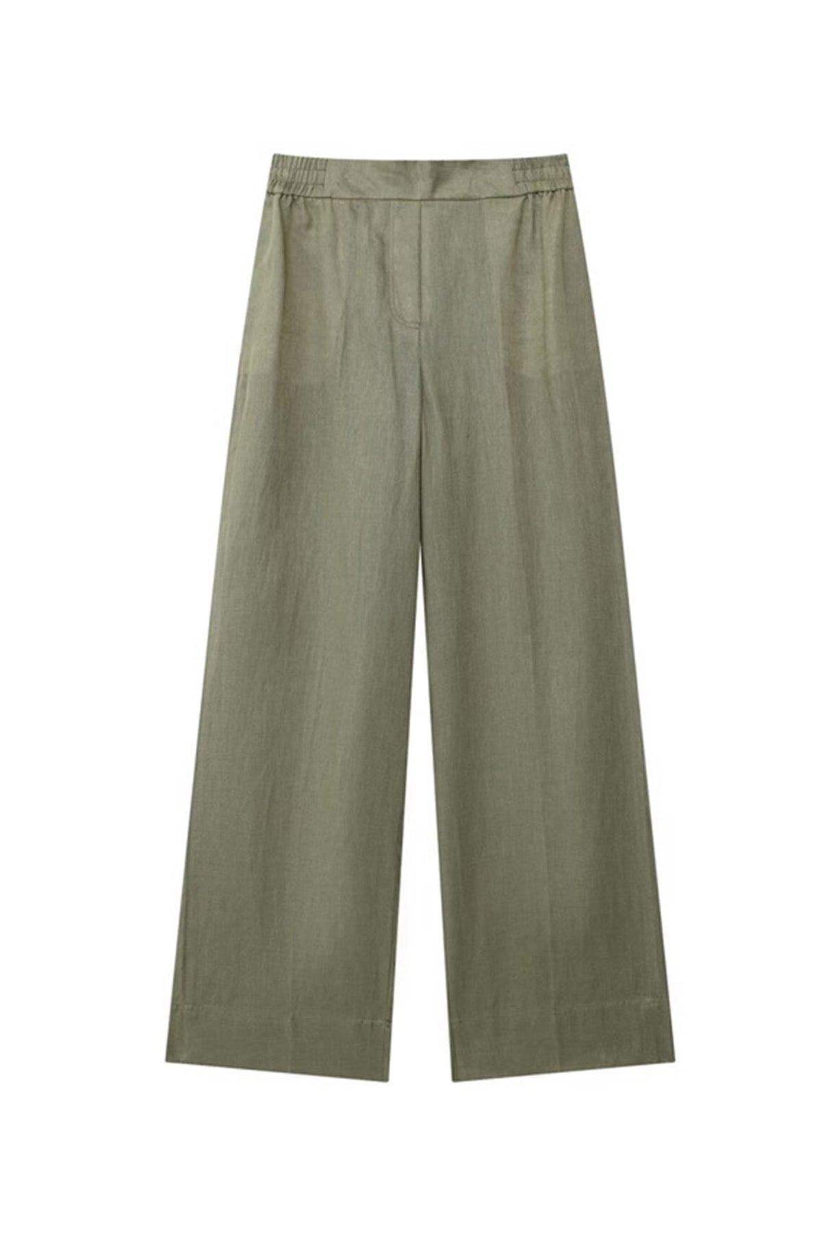 Half Sleeve Drawstring Shirt Long Pants Two-Piece Set