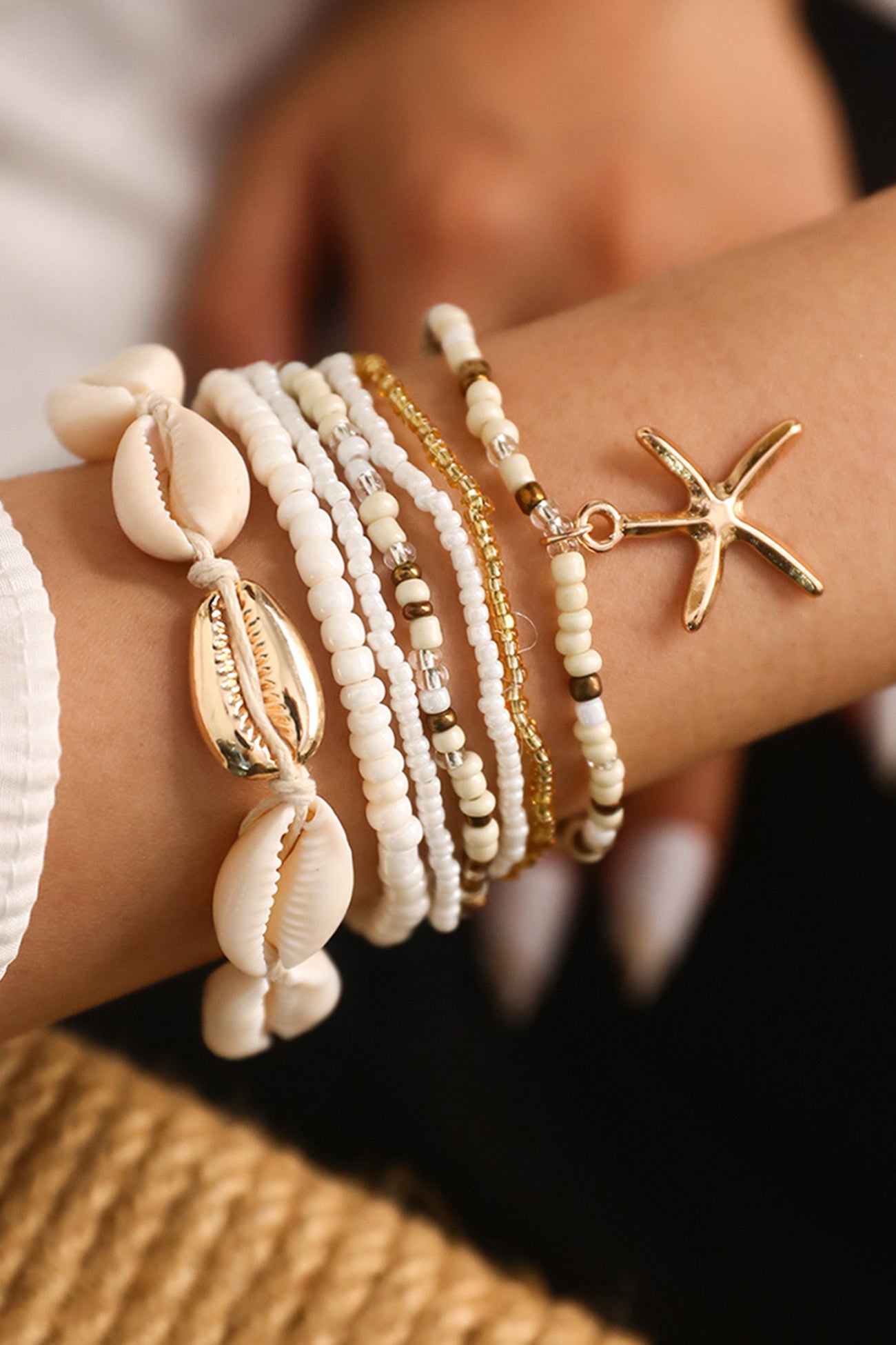 Handmade Bead Shell Bracelet