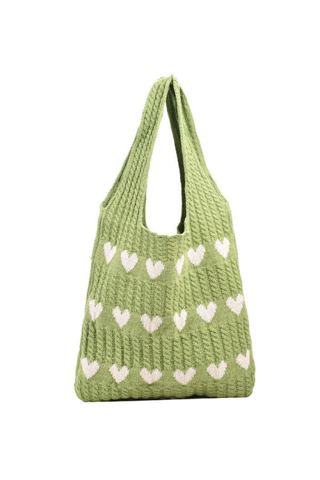 Heart Knitted Shoulder Bag