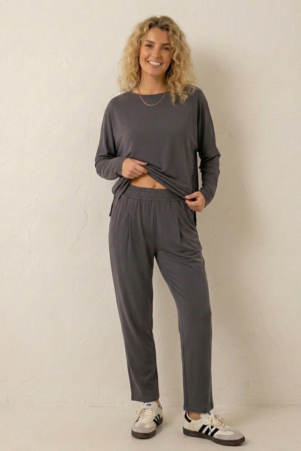 High Low Hem Sweatshirt Set