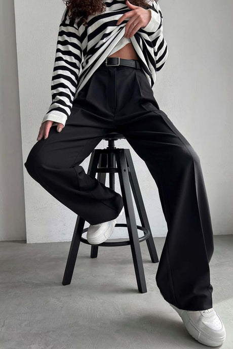 Arolora high-waisted-straight-cut-pants