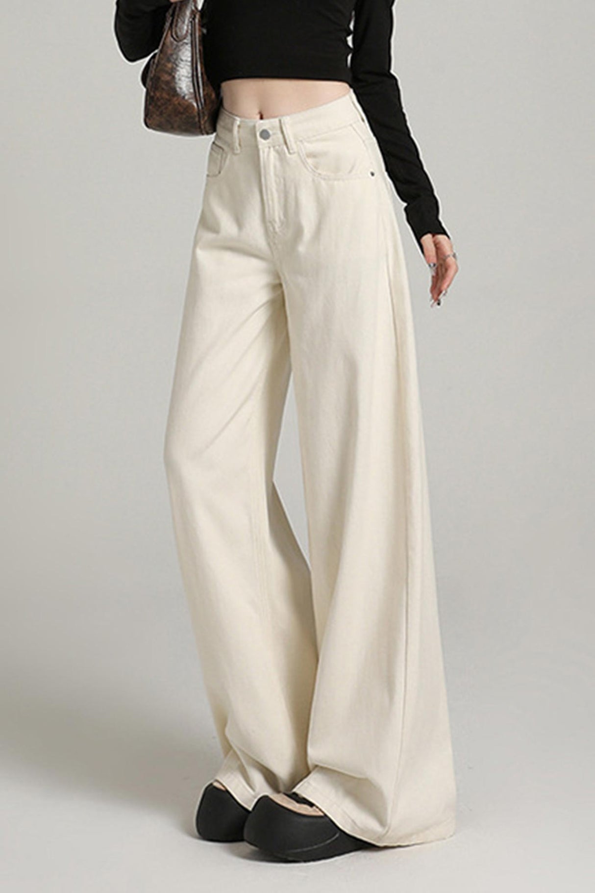 Arolora loose-high-rise-wide-leg-jeans