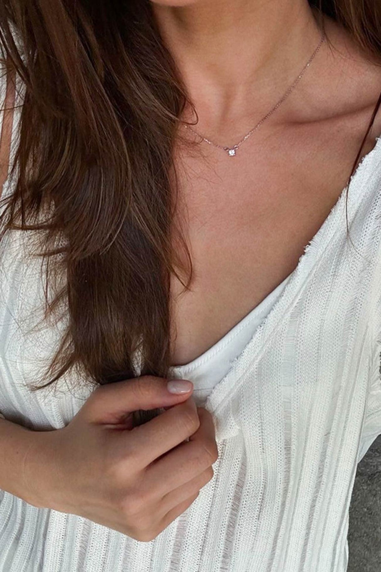 Arolora Hollow Out Knit Tank Top Pants Set