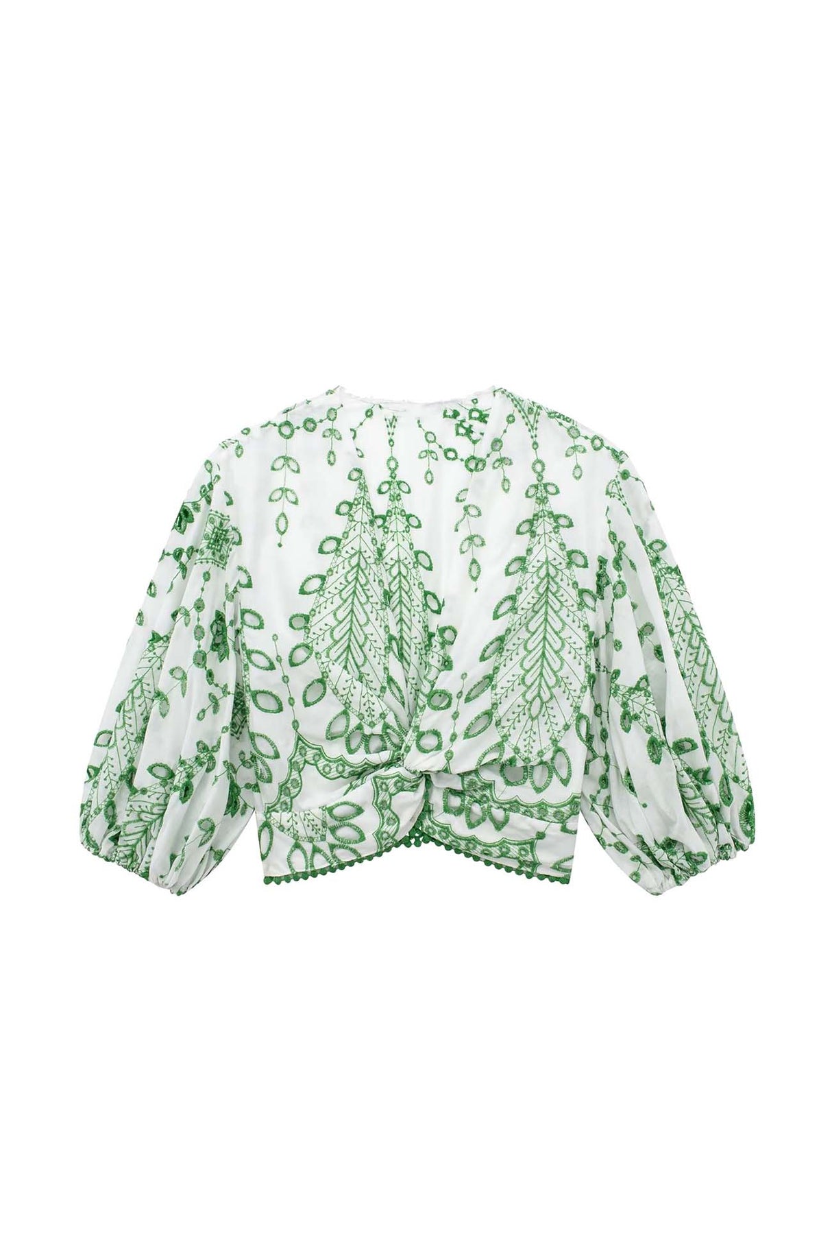 Hollow Embroidery V Neck Twisted Shorts Set