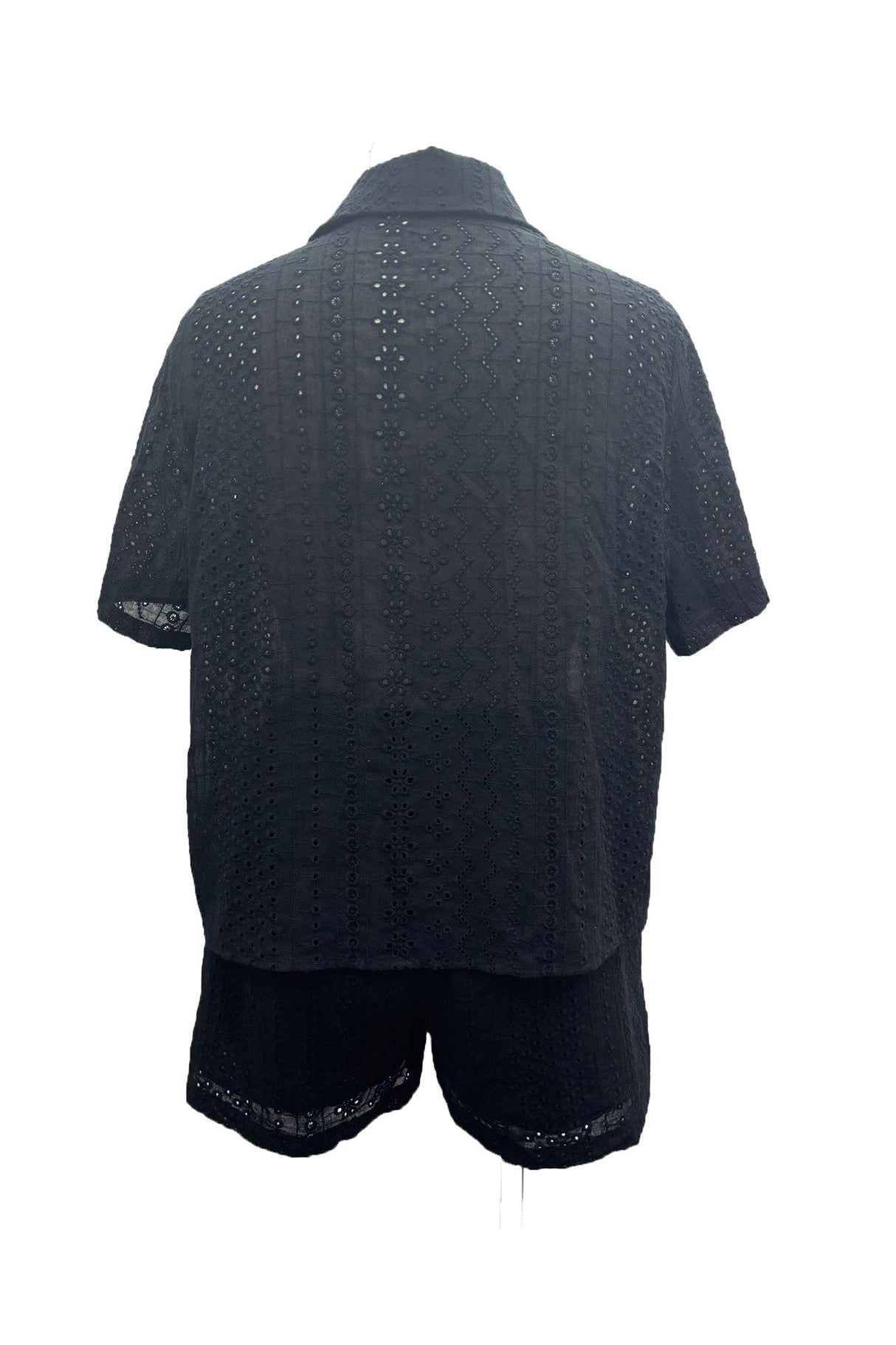 Arolora jacquard-hollow-out-shirt-suits