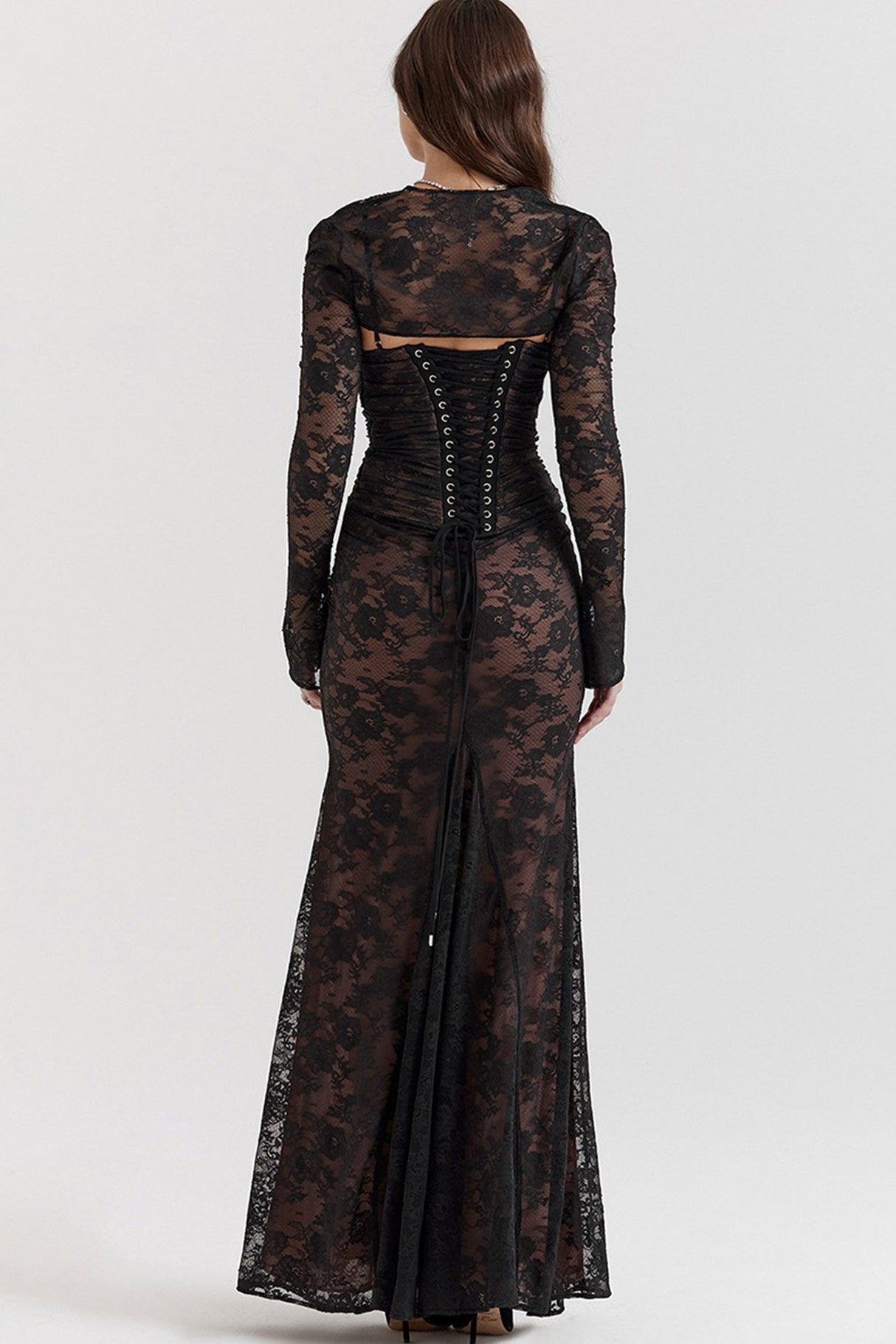 Arolora lace-fishtail-cami-dress-with-cover-up