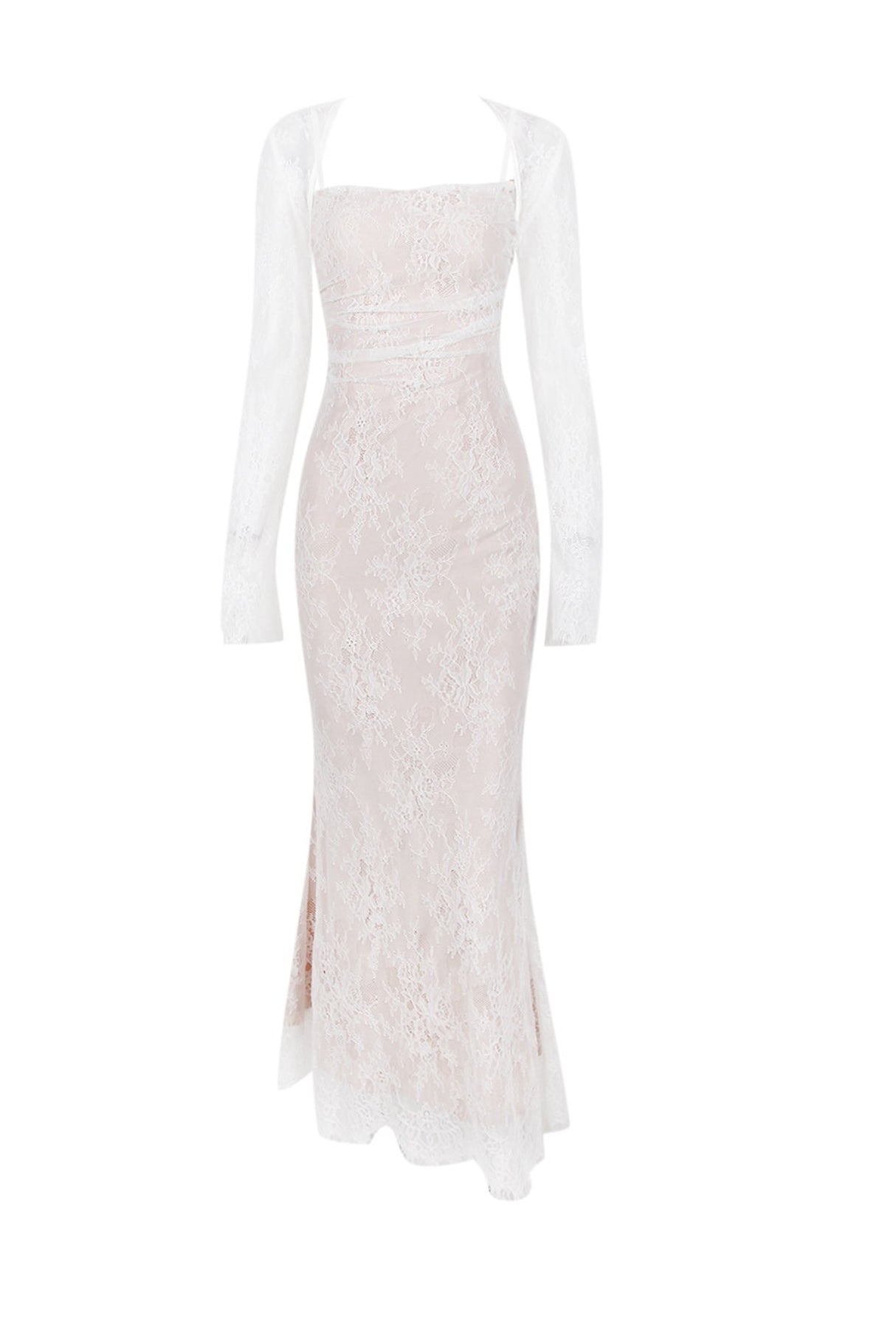 Arolora lace-fishtail-cami-dress-with-cover-up