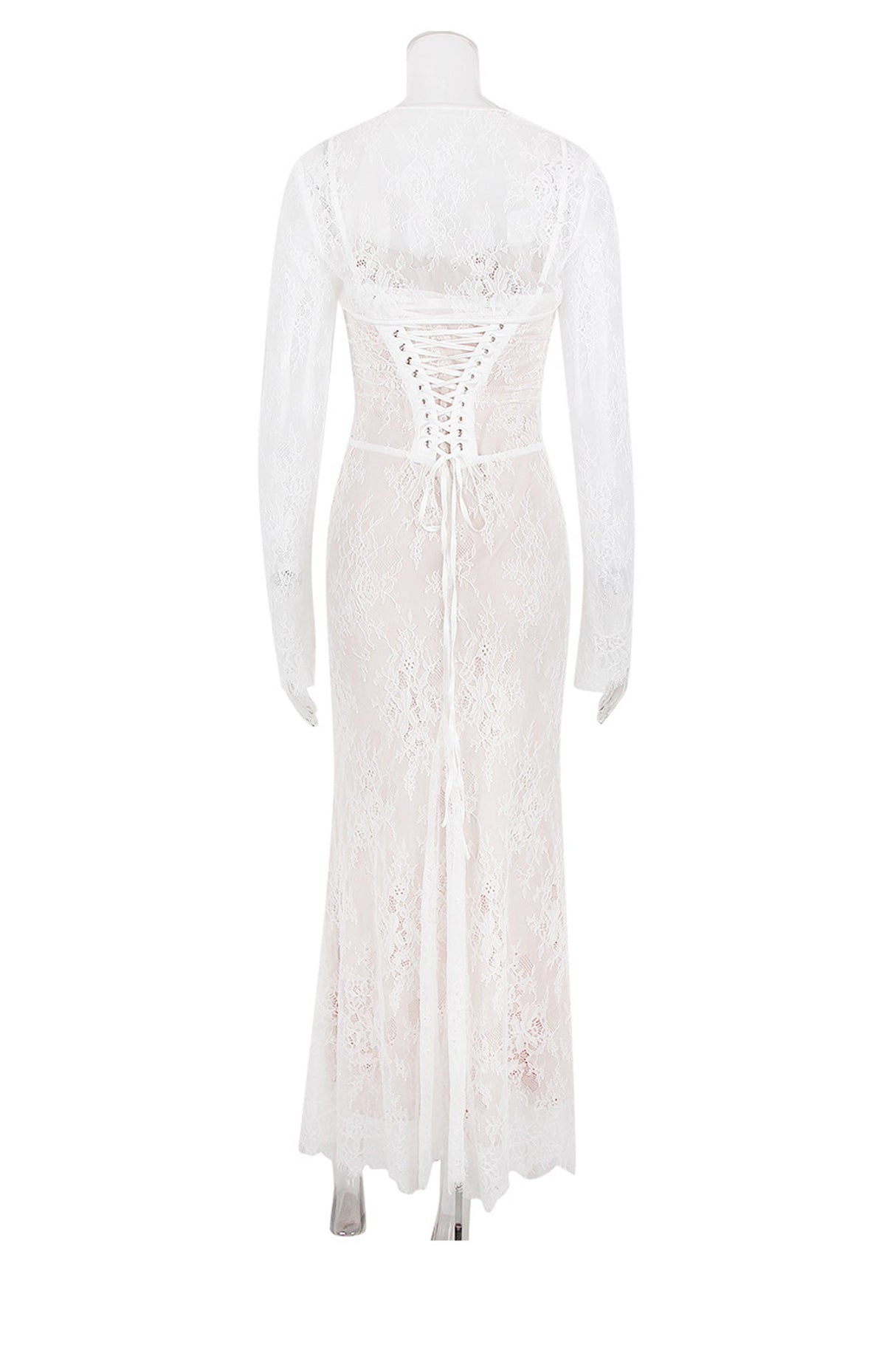 Arolora lace-fishtail-cami-dress-with-cover-up