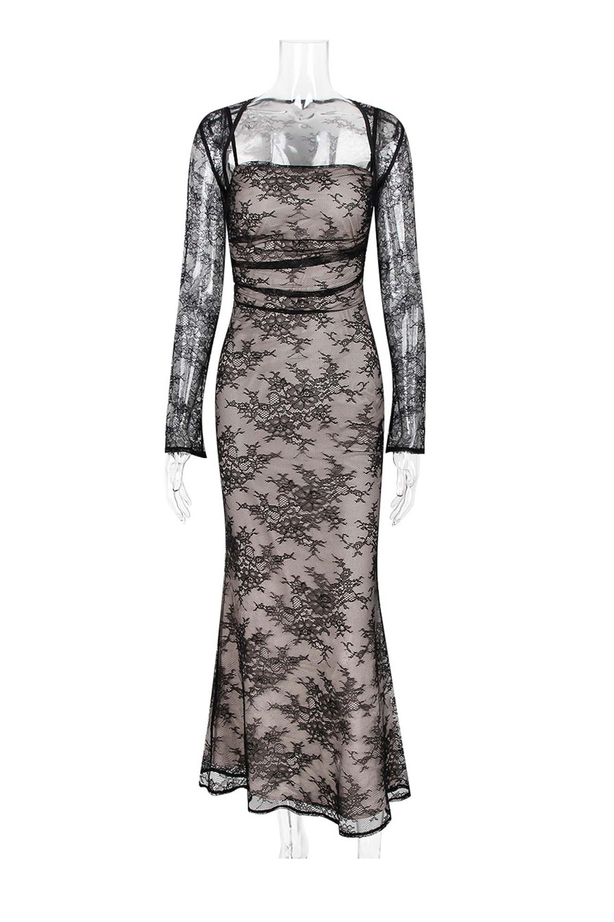 Arolora lace-fishtail-cami-dress-with-cover-up