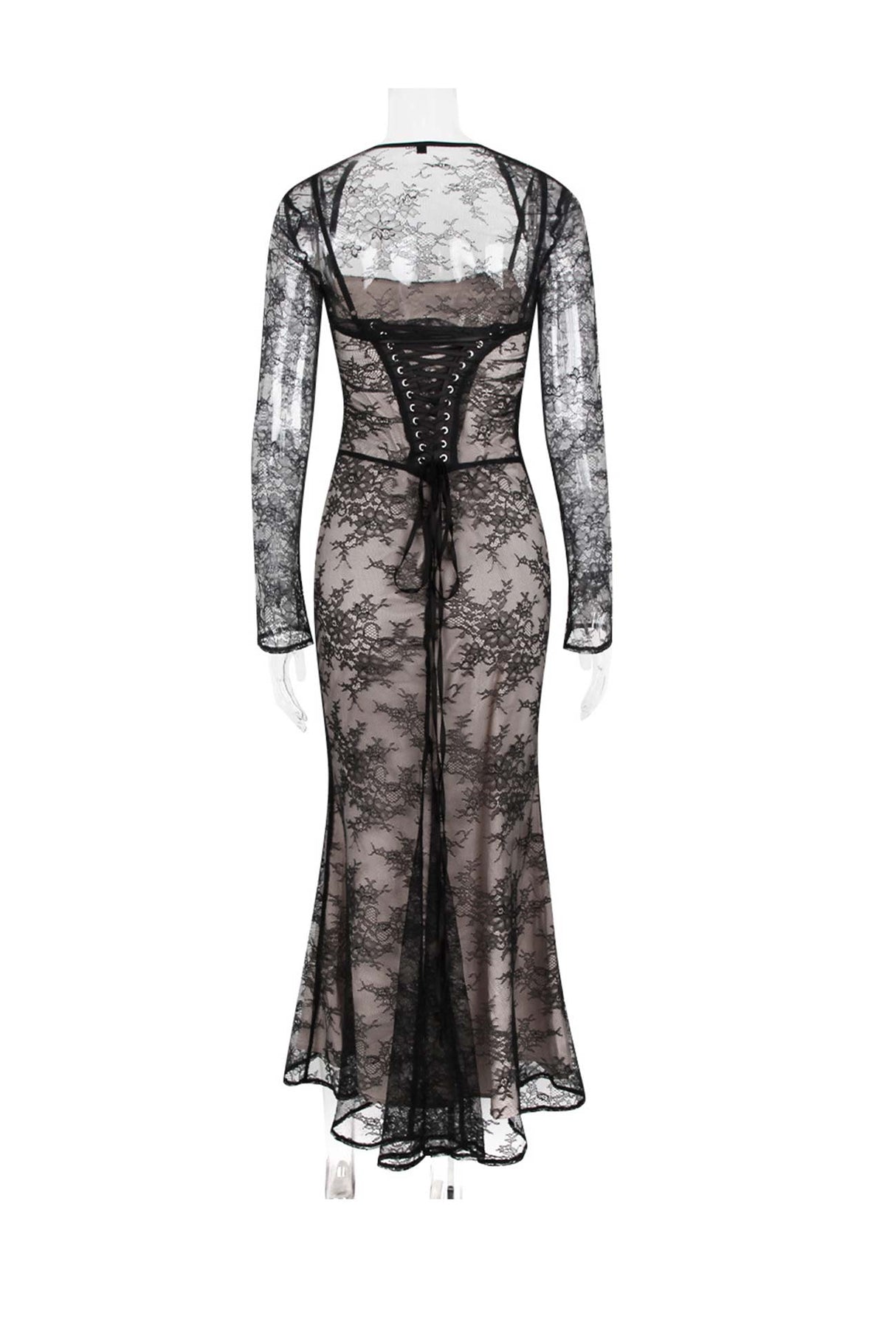 Arolora lace-fishtail-cami-dress-with-cover-up