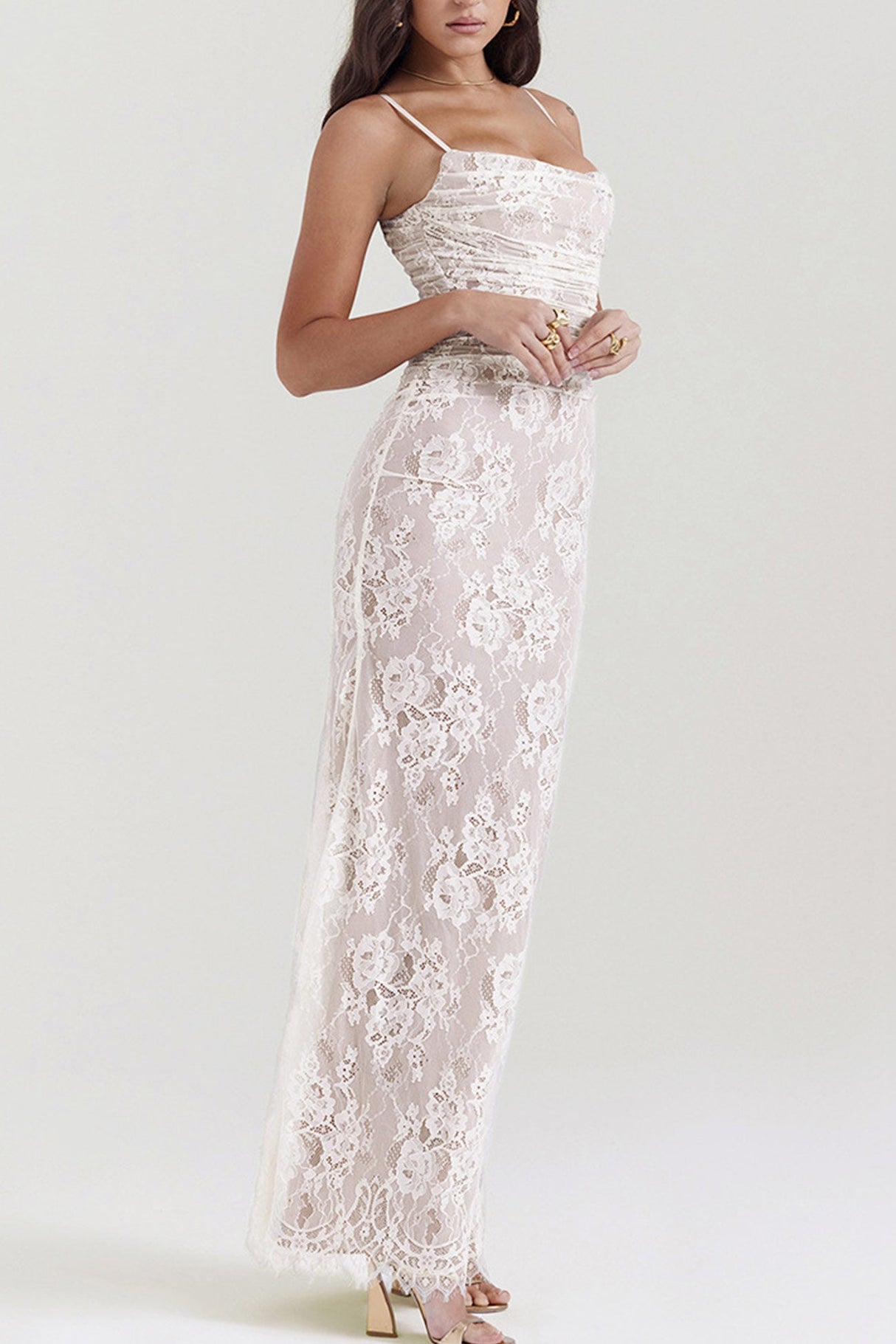 Arolora lace-fishtail-cami-dress-with-cover-up