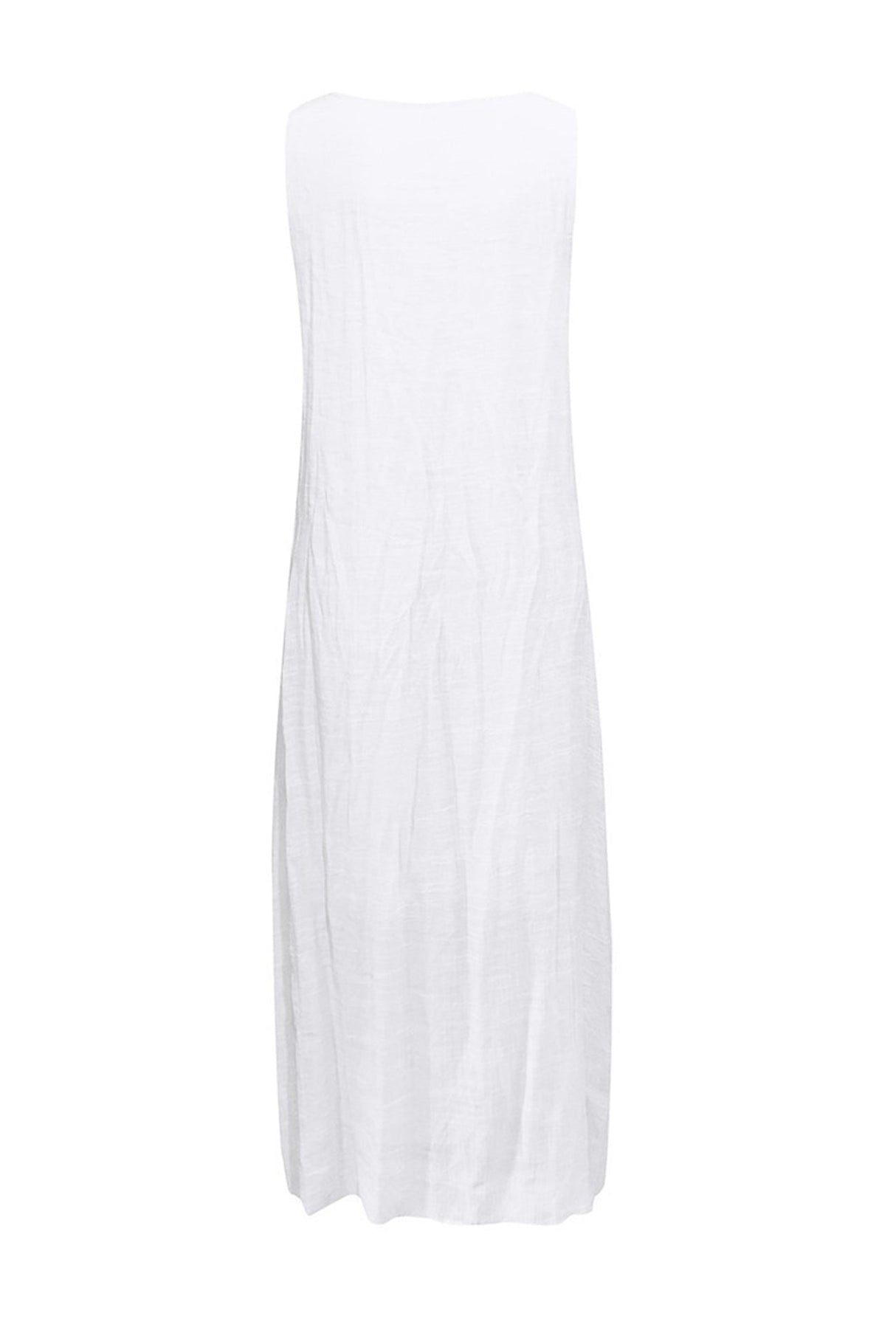 Arolora lace-v-neck-slit-tank-dress