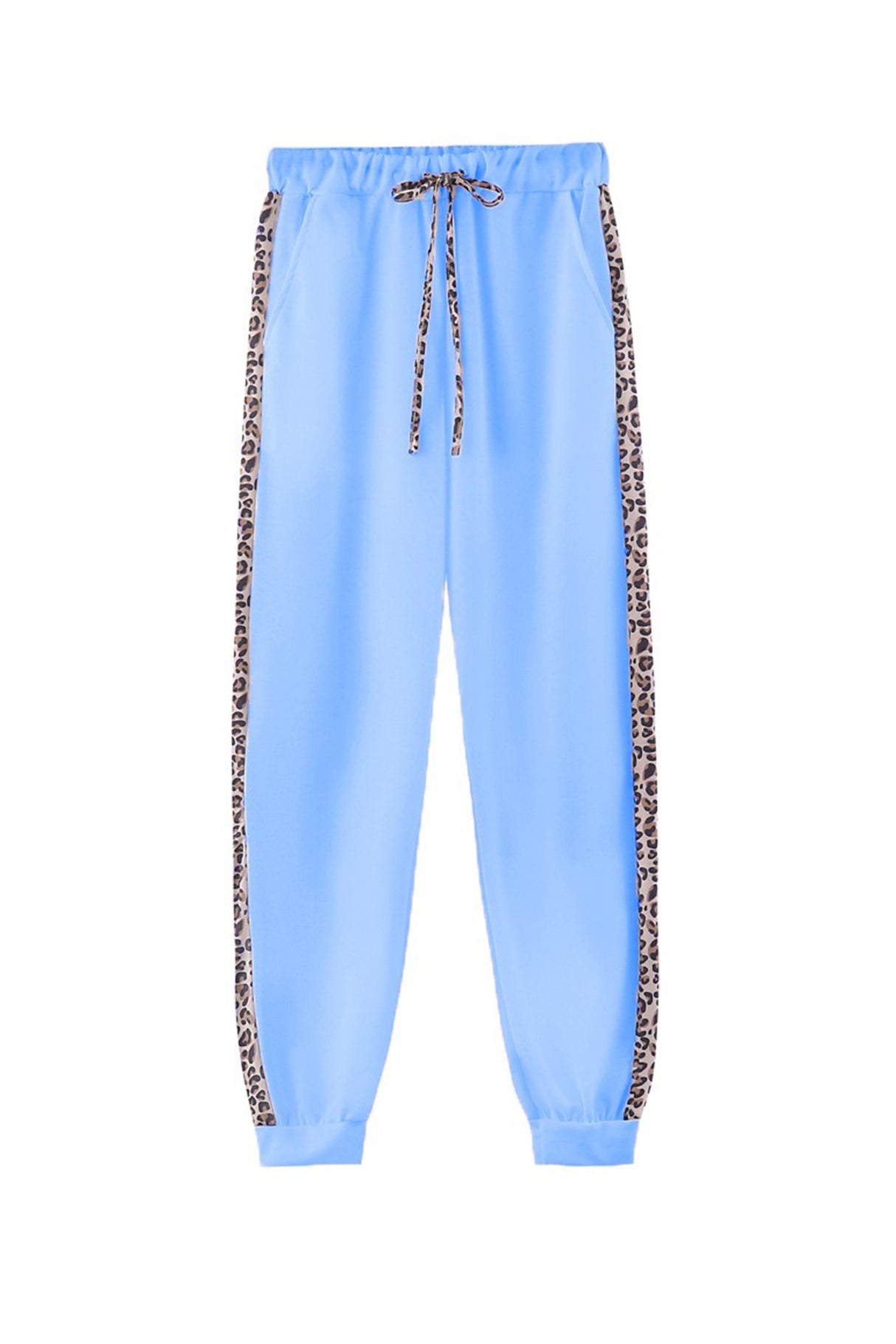 Leopard Patchwork Zip-up Hoodie Suits