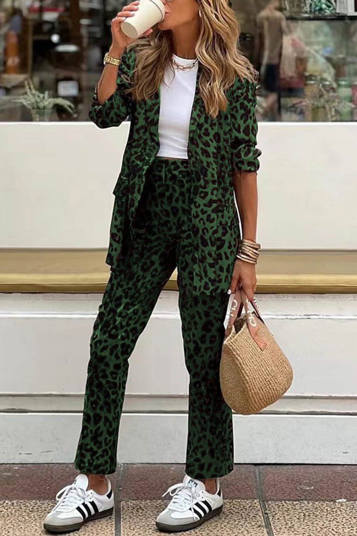 Arolora leopard-print-blazer-two-piece-outfit